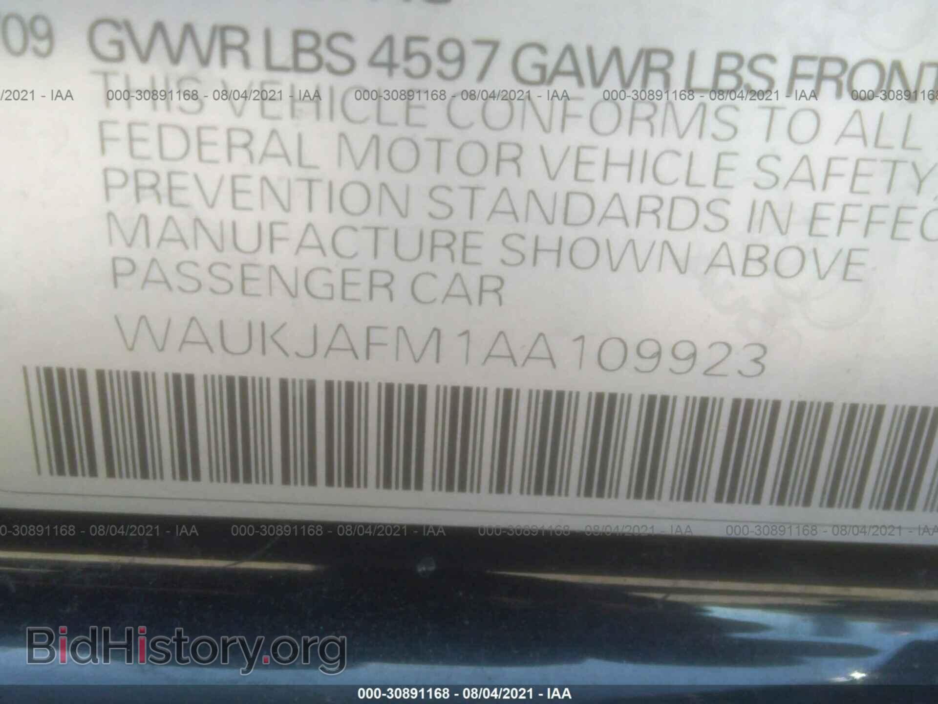 2010 AUDI A3 - VIN: WAUKJAFM1AA109923 - Фото 9