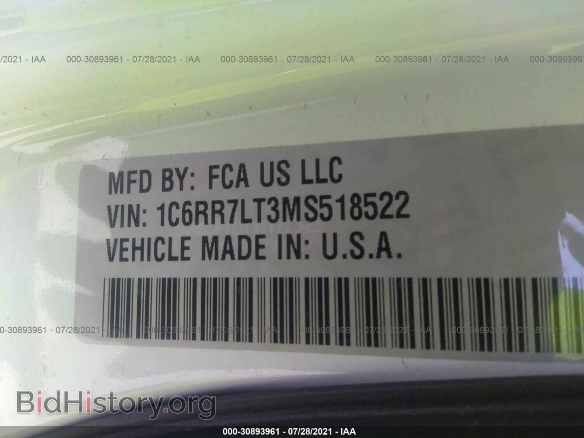 2021 RAM 1500 CLASSIC - VIN: 1C6RR7LT3MS518522 - Photo 9