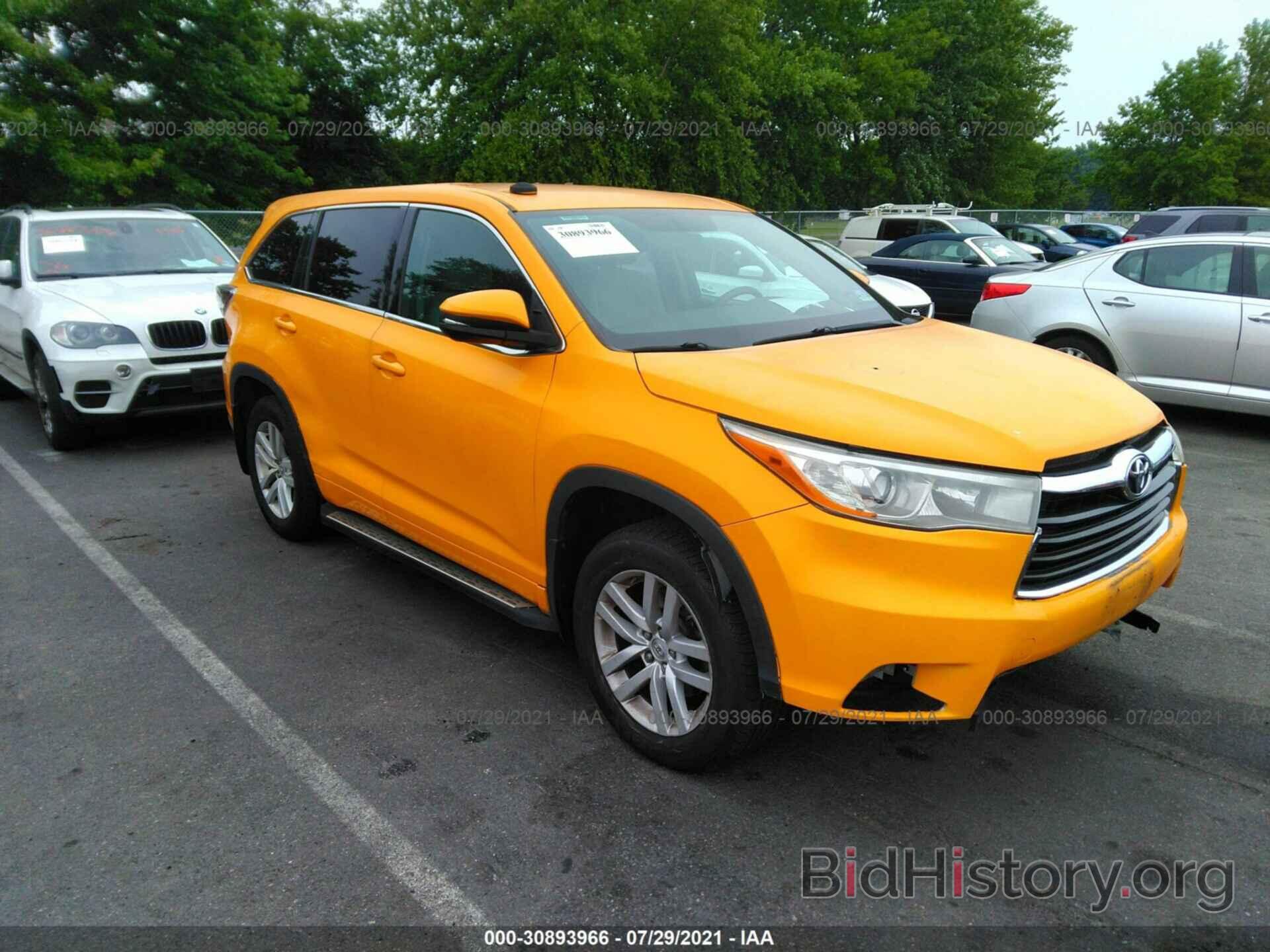 Photo 5TDZARFH0ES006956 - TOYOTA HIGHLANDER 2014