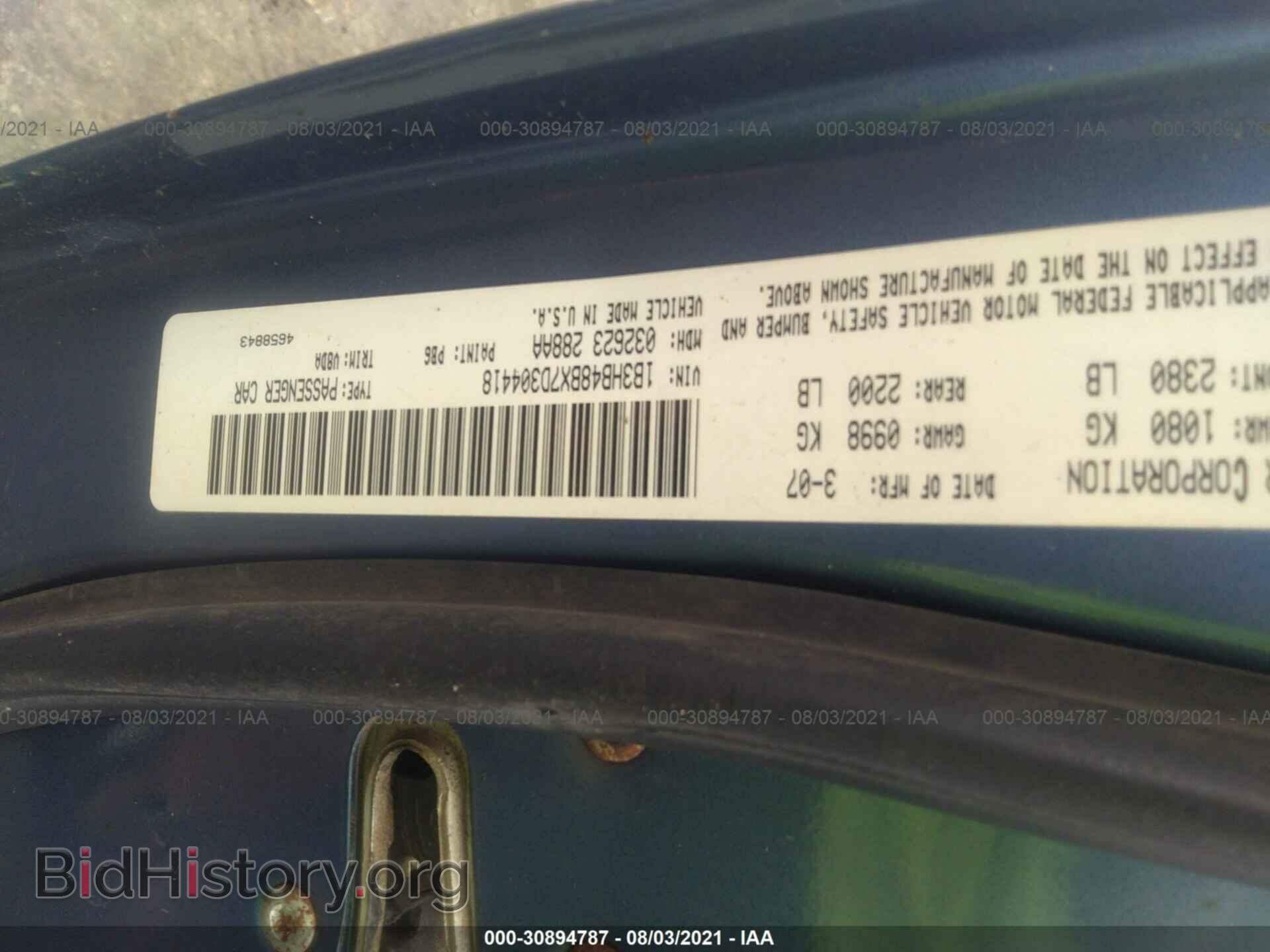 2007 DODGE CALIBER - VIN: 1B3HB48BX7D304418 - Photo 9