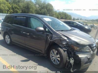 2016 Honda ODYSSEY EX-L, серый — VIN 5FNRL5H60GB016196, IAAI
