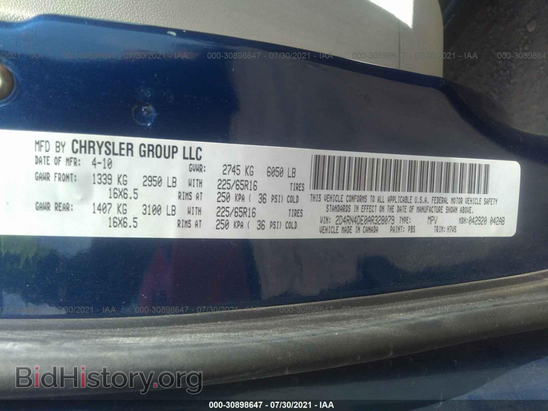 2010 DODGE GRAND CARAVAN - VIN: 2D4RN4DE0AR328079 - Фото 9