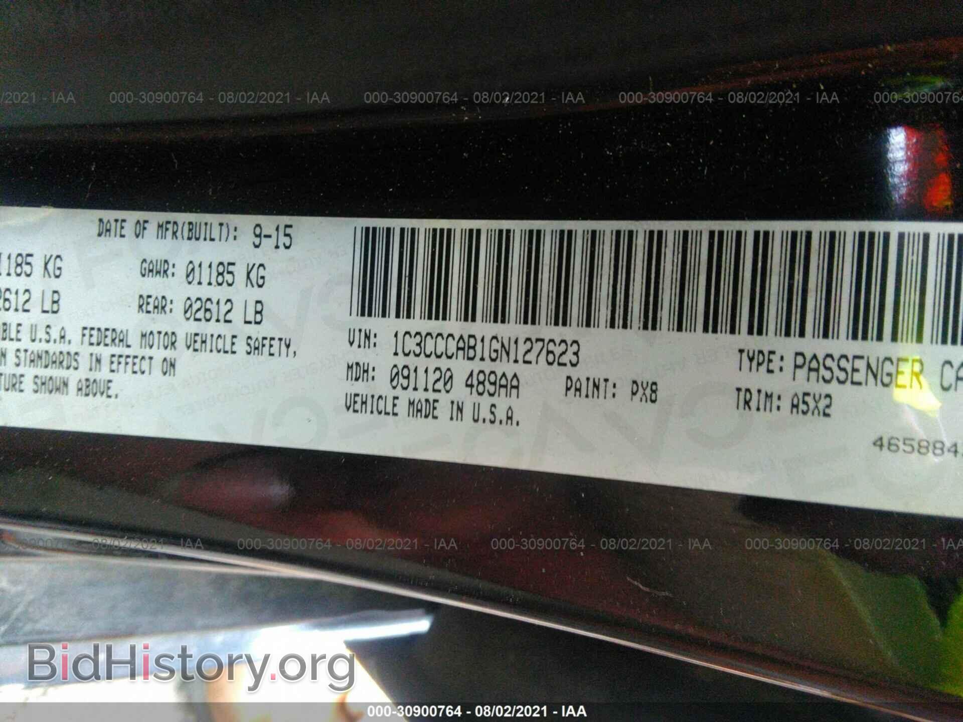 2016 CHRYSLER 200 - VIN: 1C3CCCAB1GN127623 - Фото 9