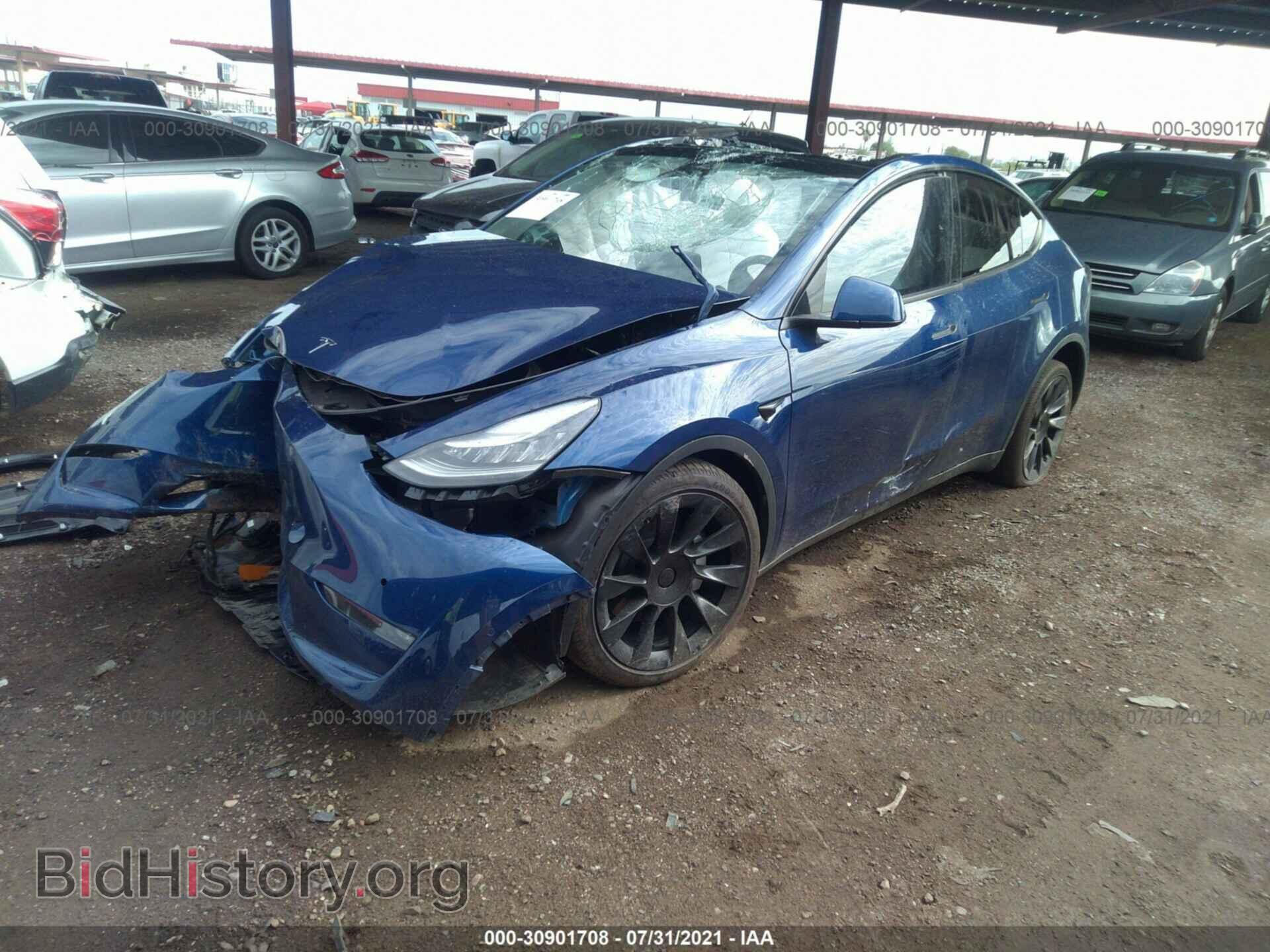 2020 TESLA MODEL Y - VIN: 5YJYGDEEXLF046077 - Photo 2