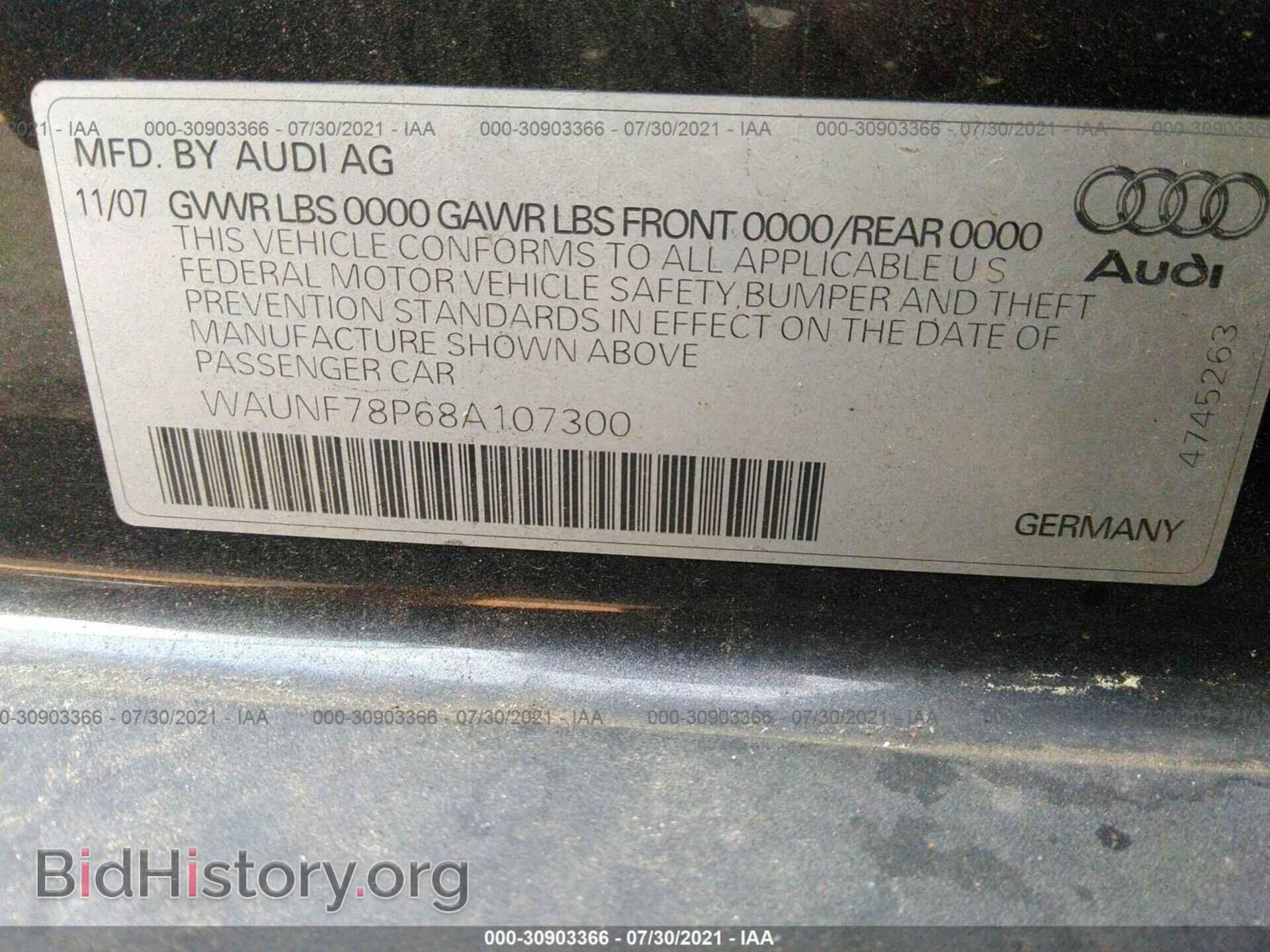 2008 AUDI A3 - VIN: WAUNF78P68A107300 - Photo 9