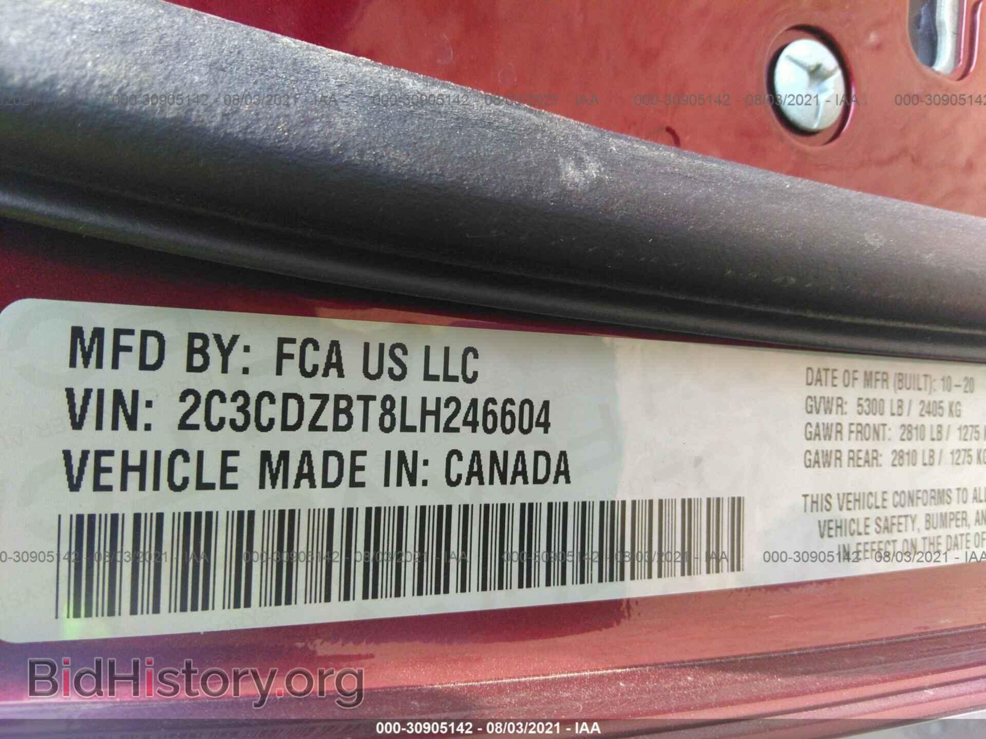 2020 DODGE CHALLENGER - VIN: 2C3CDZBT8LH246604 - Photo 9