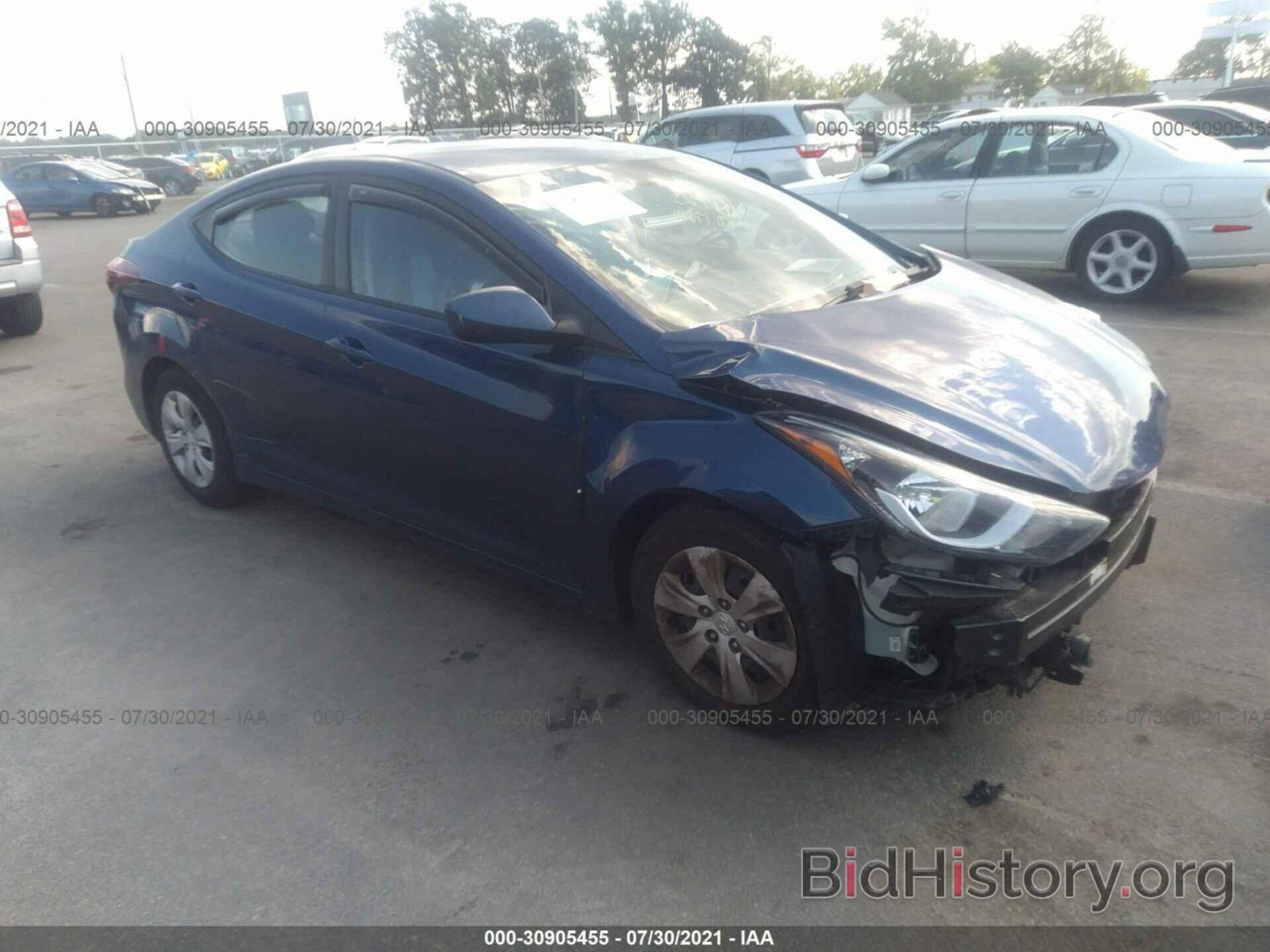 Photo 5NPDH4AE6GH677028 - HYUNDAI ELANTRA 2016