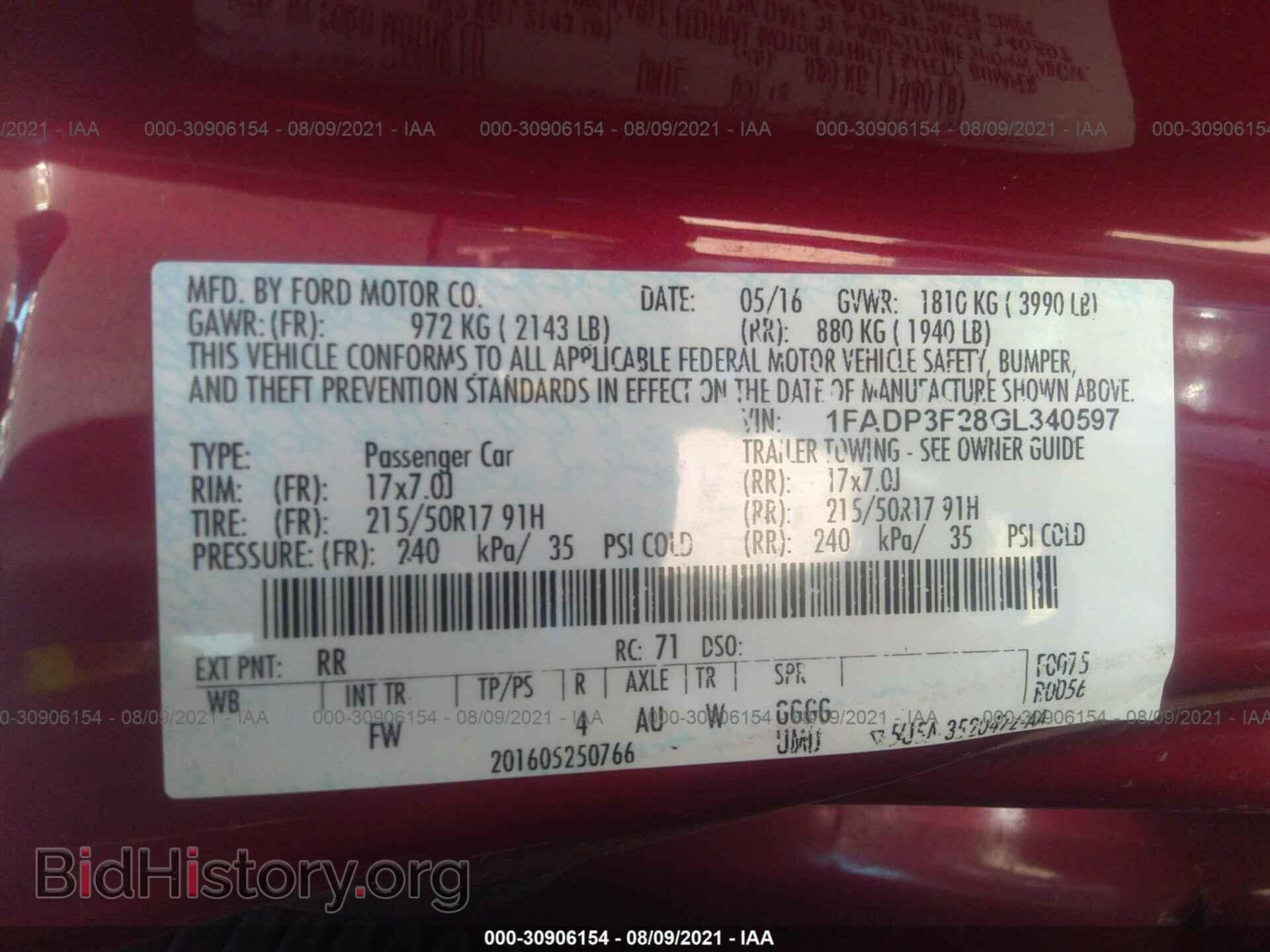 2016 FORD FOCUS - VIN: 1FADP3F28GL340597 - Photo 9
