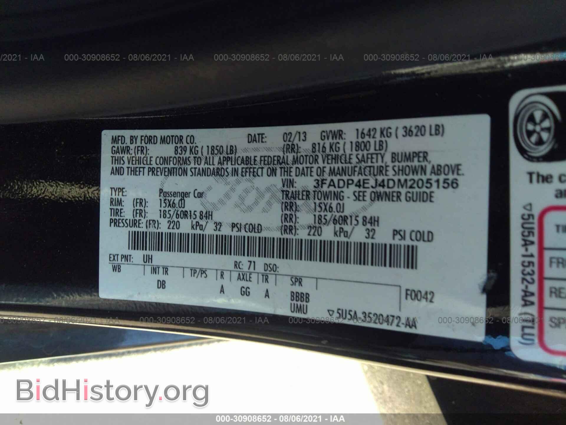 2013 FORD FIESTA - VIN: 3FADP4EJ4DM205156 - Фото 9