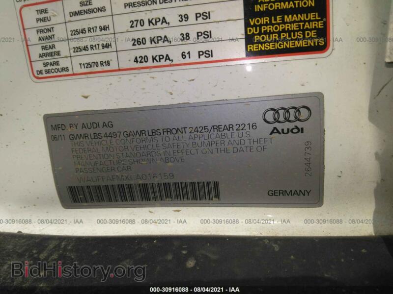 2012 Audi A3 (VIN WAUFFAFMXCA016159) — photo 9 of 11