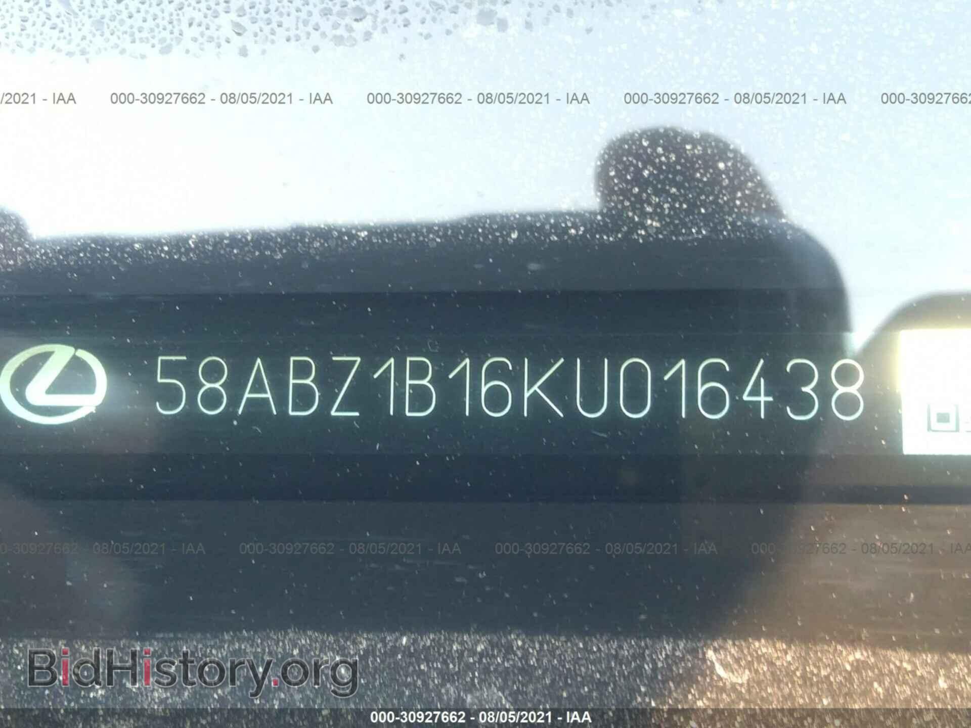 2019 LEXUS ES - VIN: 58ABZ1B16KU016438 - Фото 9
