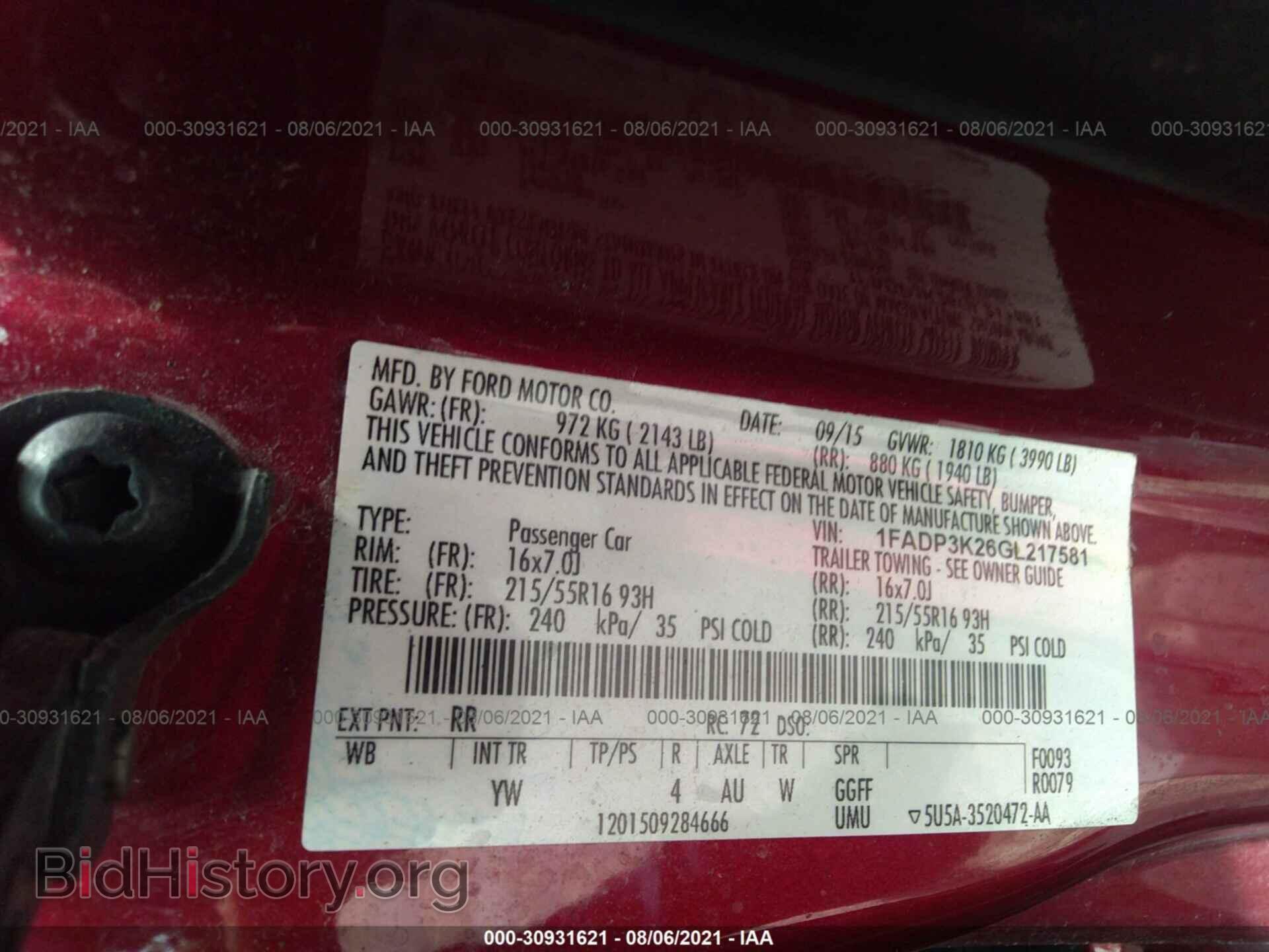 2016 FORD FOCUS - VIN: 1FADP3K26GL217581 - Photo 9