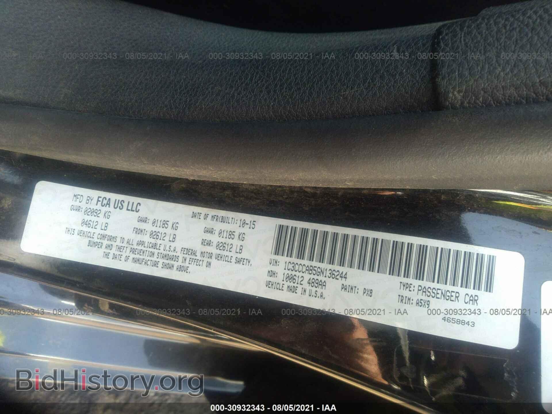 2016 CHRYSLER 200 - VIN: 1C3CCCAB5GN136244 - Photo 9