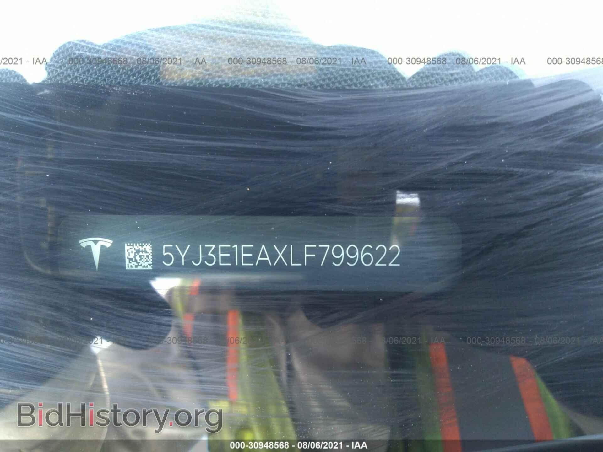 2020 TESLA MODEL 3 - VIN: 5YJ3E1EAXLF799622 - Photo 9