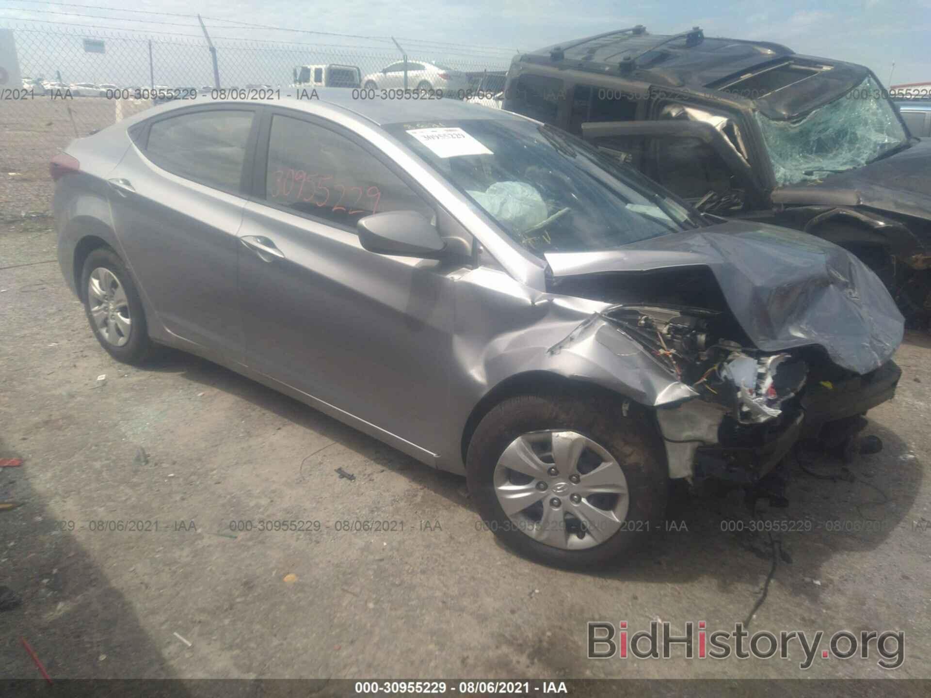 Photo 5NPDH4AE9GH666301 - HYUNDAI ELANTRA 2016