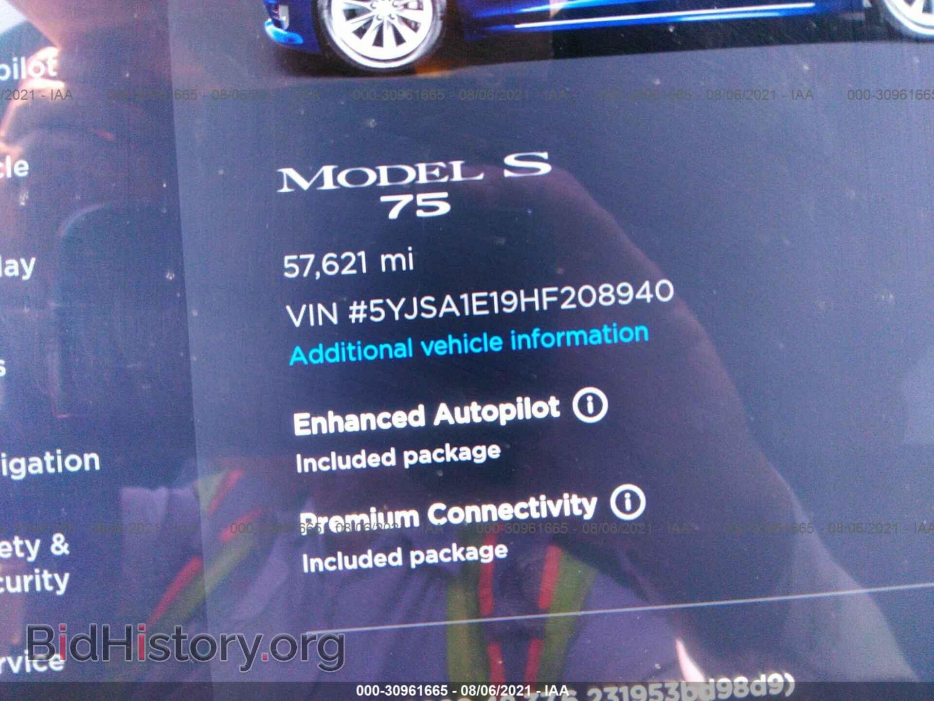 2017 TESLA MODEL S - VIN: 5YJSA1E19HF208940 - Photo 7