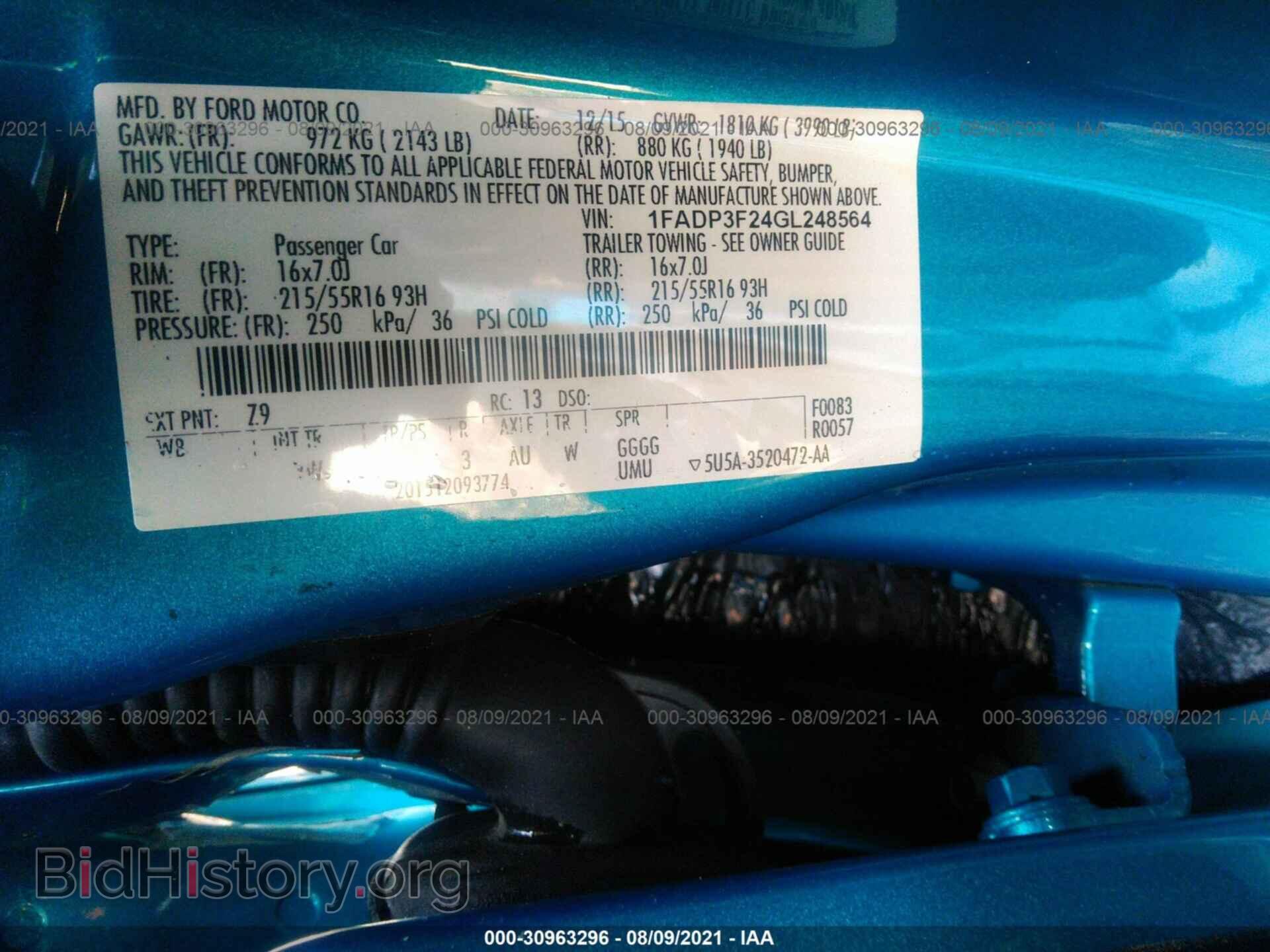 2016 FORD FOCUS - VIN: 1FADP3F24GL248564 - Photo 9
