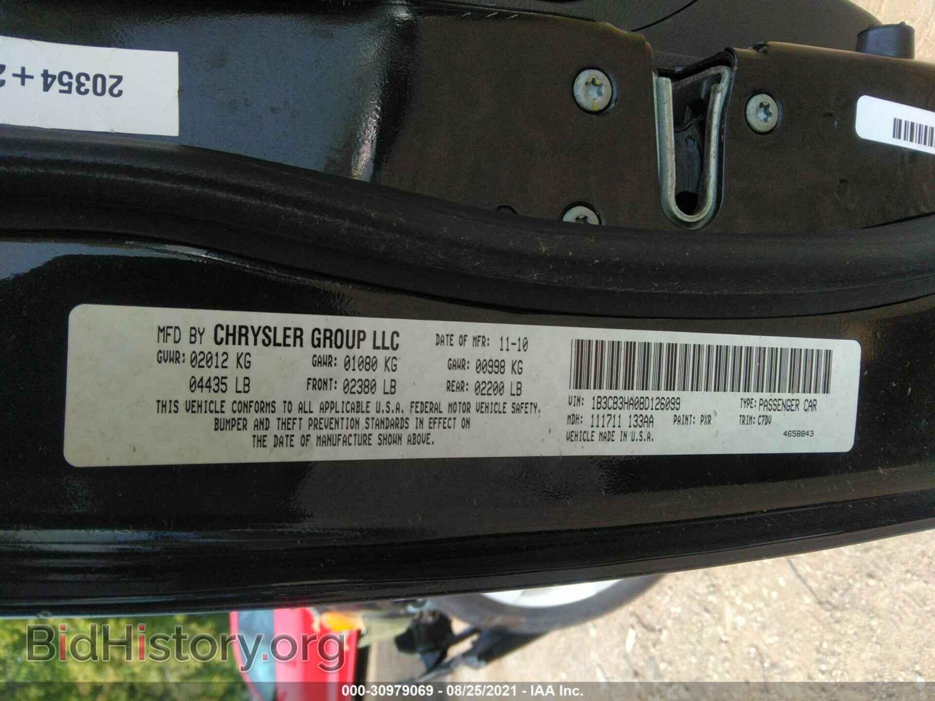 2011 DODGE CALIBER - VIN: 1B3CB3HA0BD126099 - Фото 9