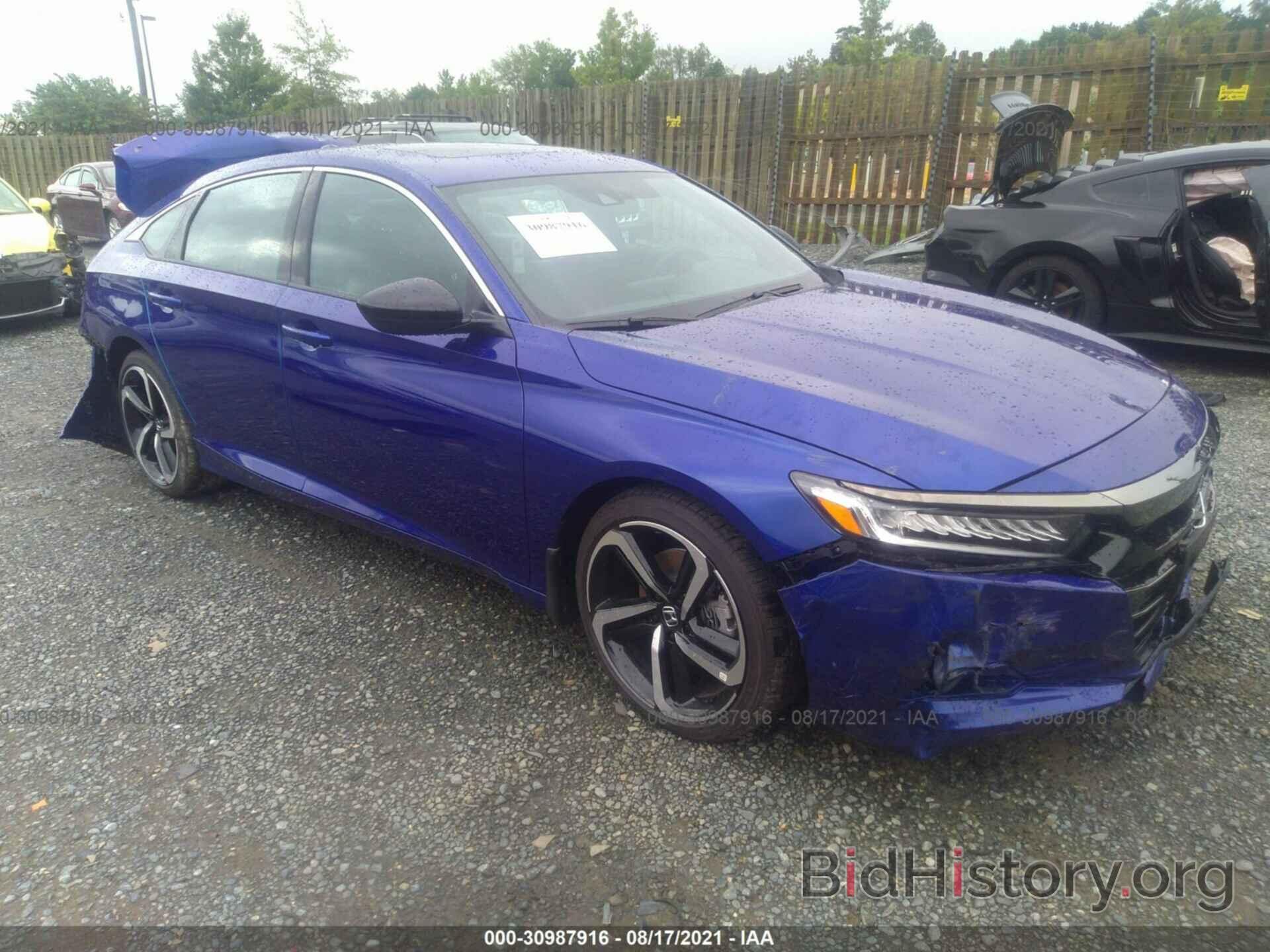 Photo 1HGCV2F36MA023750 - HONDA ACCORD SEDAN 2021