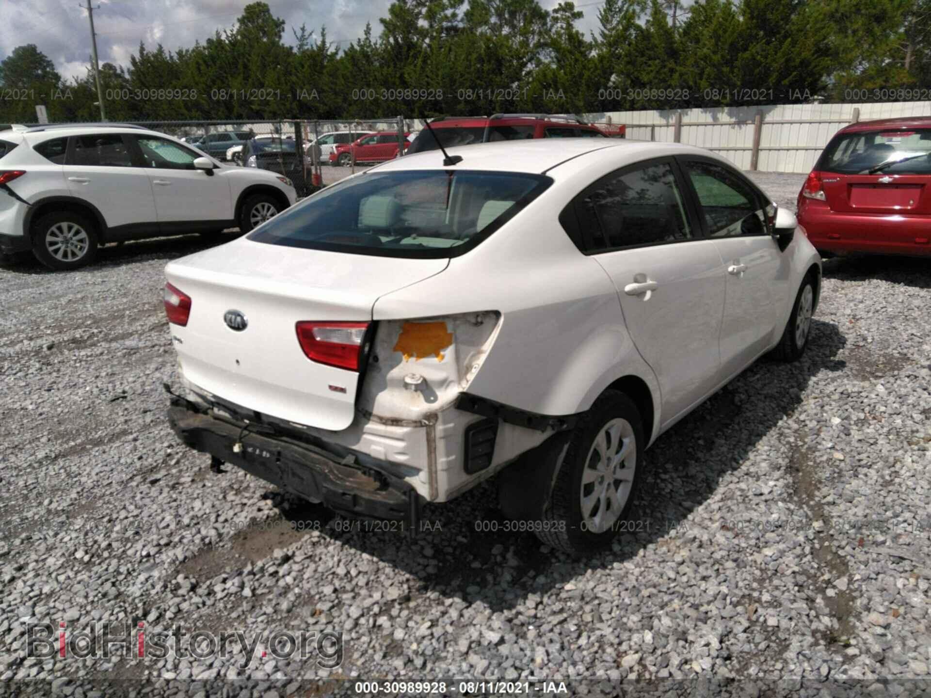 2013 KIA RIO - VIN: KNADM4A34D6293911 - Фото 4