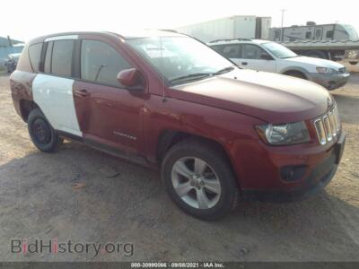 2017 Jeep COMPASS Latitude, burgundy — VIN 1C4NJDEB0HD204466, IAAI