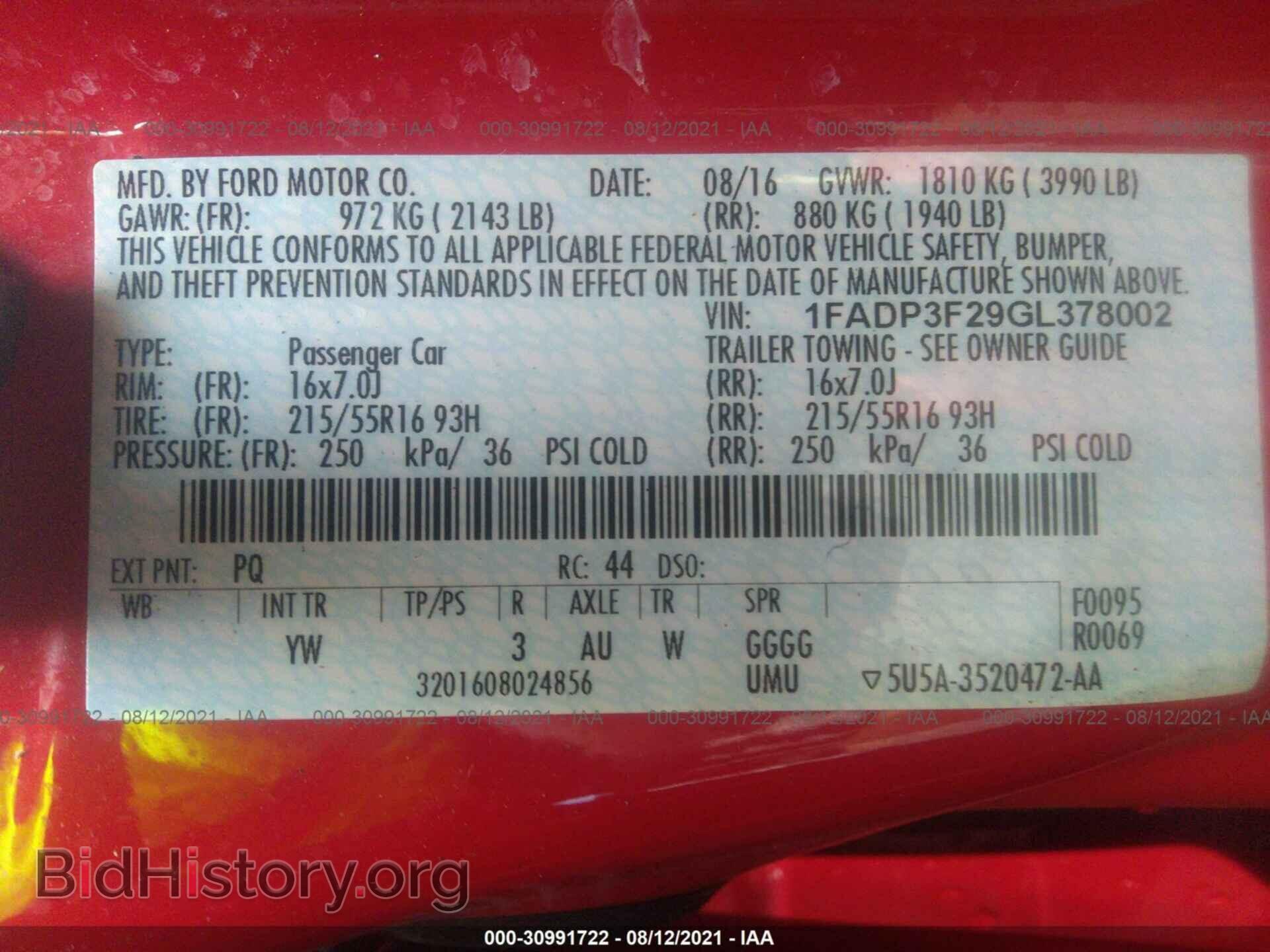 2016 FORD FOCUS - VIN: 1FADP3F29GL378002 - Photo 9