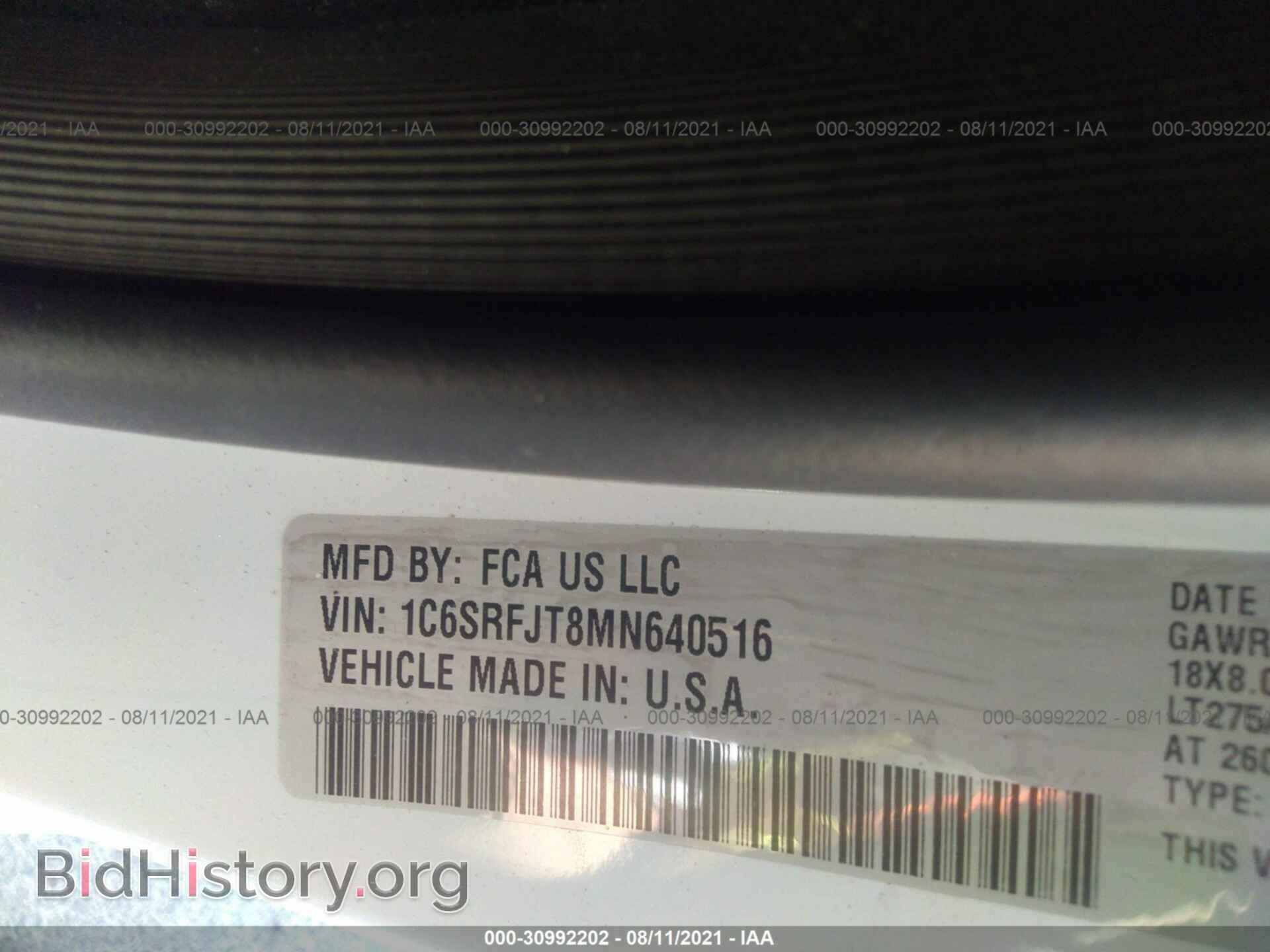 2021 RAM 1500 - VIN: 1C6SRFJT8MN640516 - Photo 9