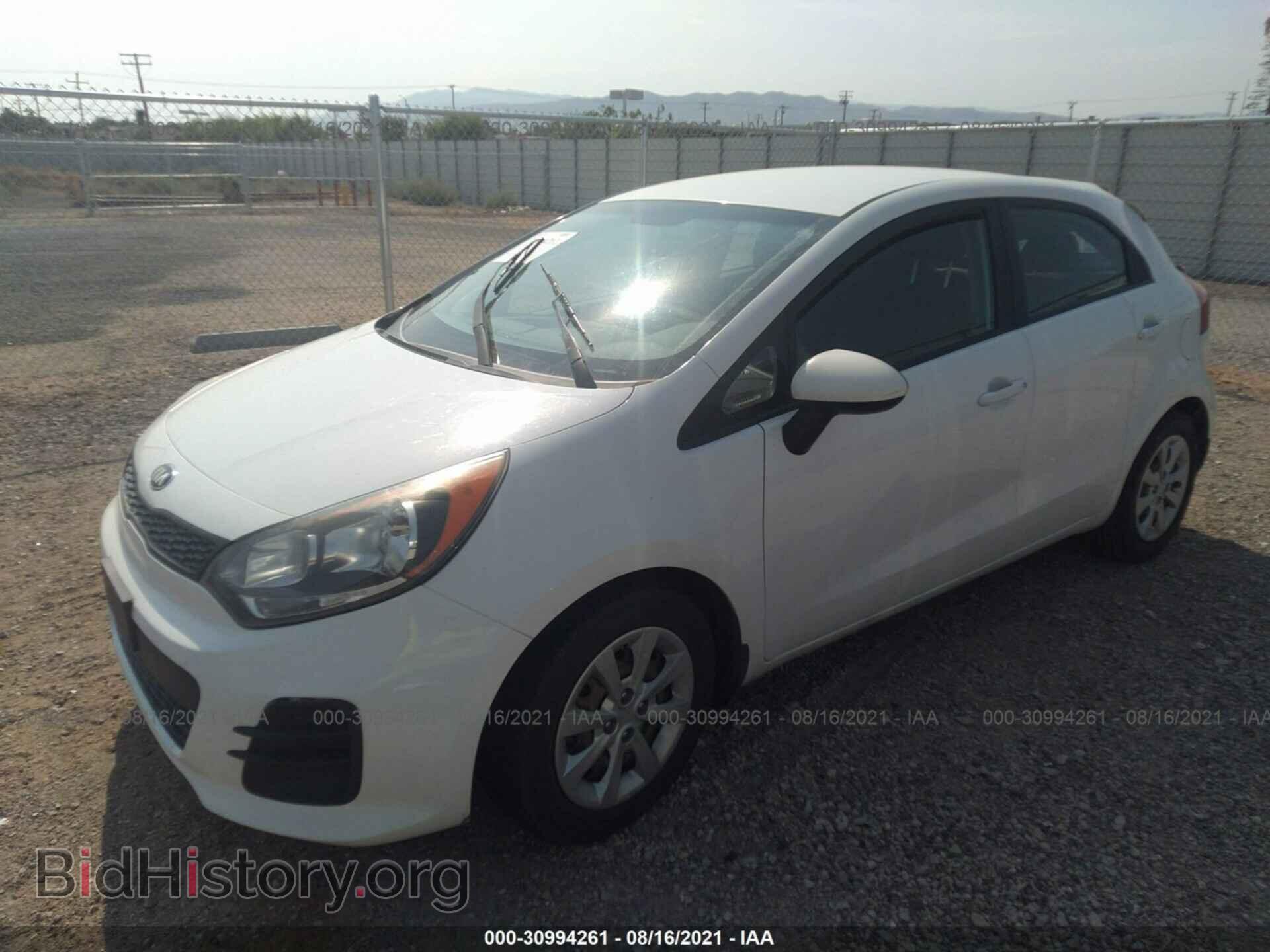 2016 KIA RIO - VIN: KNADM5A39G6621558 - Фото 2