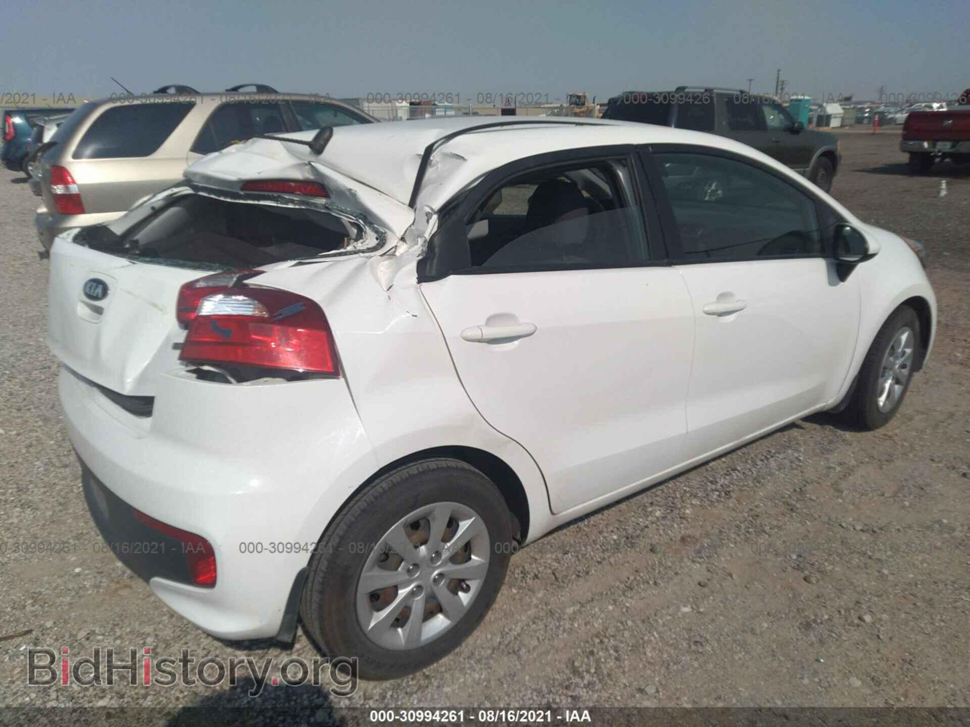 2016 KIA RIO - VIN: KNADM5A39G6621558 - Фото 4