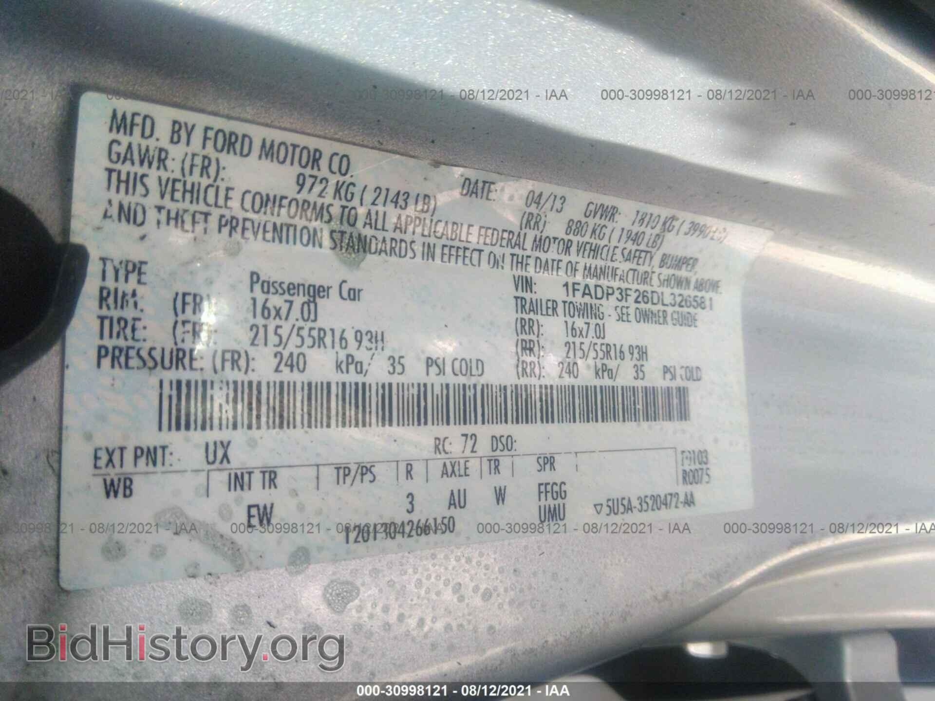 2013 FORD FOCUS - VIN: 1FADP3F26DL326581 - Photo 9