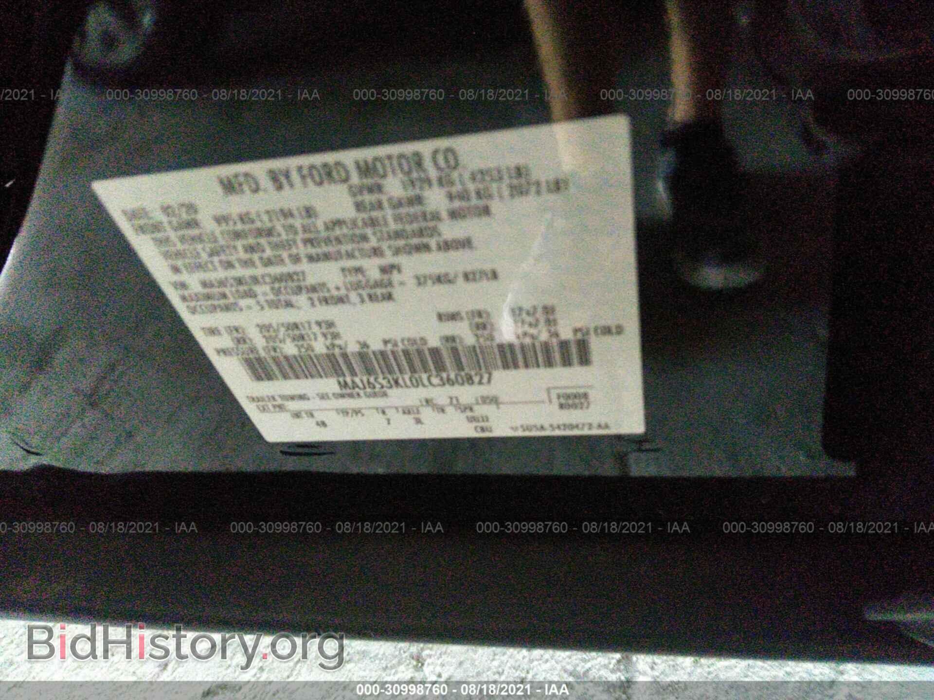 2020 FORD ECOSPORT - VIN: MAJ6S3KL0LC360827 - Фото 9