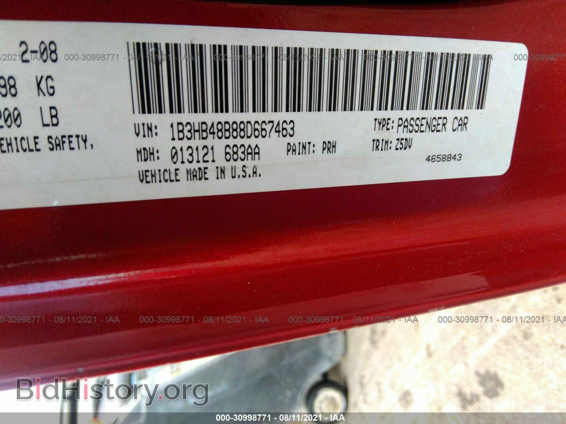 2008 DODGE CALIBER - VIN: 1B3HB48B88D667463 - Фото 9