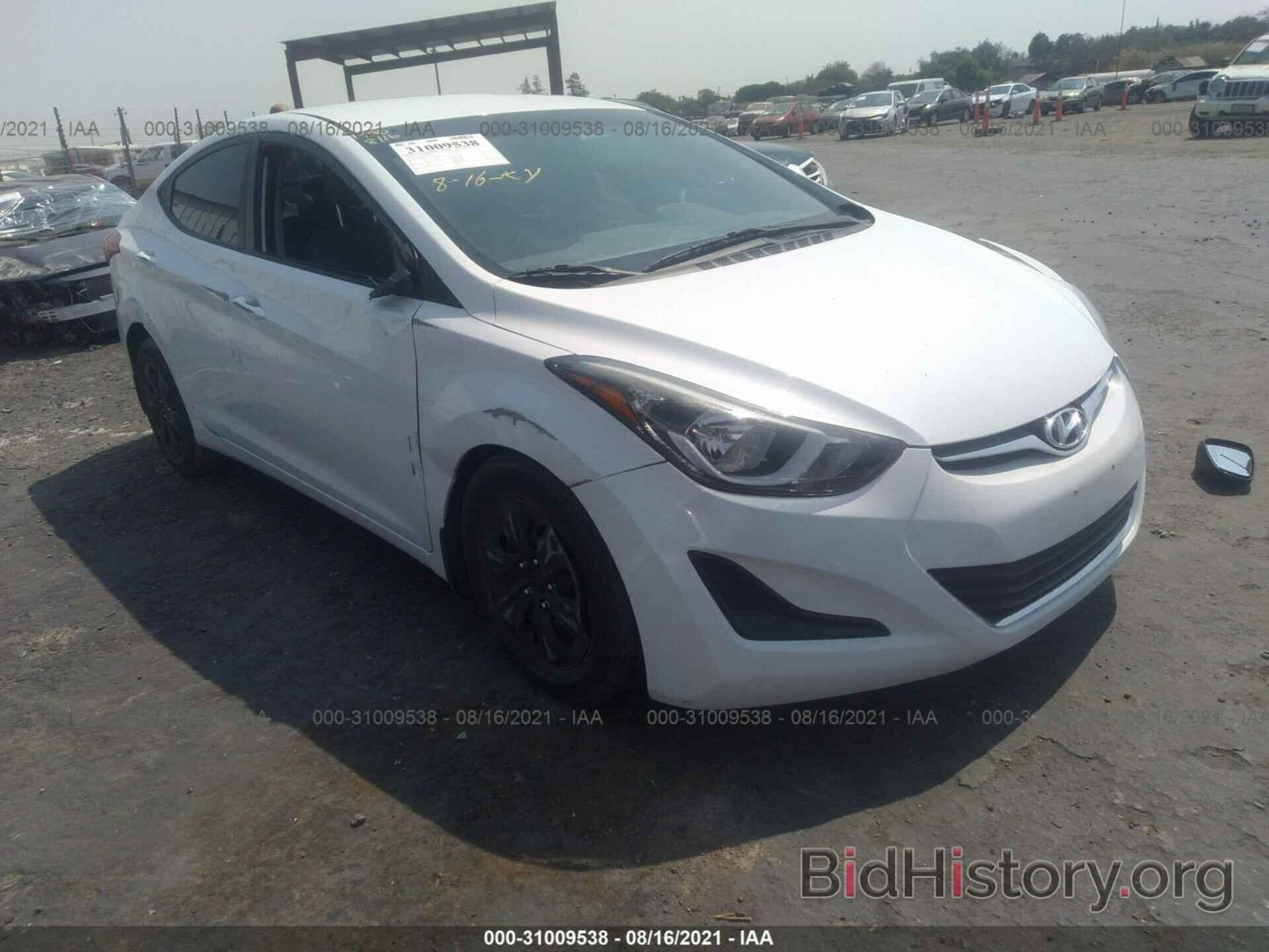 Photo 5NPDH4AE1GH721615 - HYUNDAI ELANTRA 2016