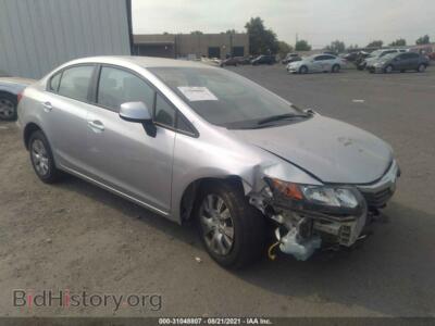 2012 Honda CIVIC SDN LX, серебристый — VIN 19XFB2F53CE091327, IAAI