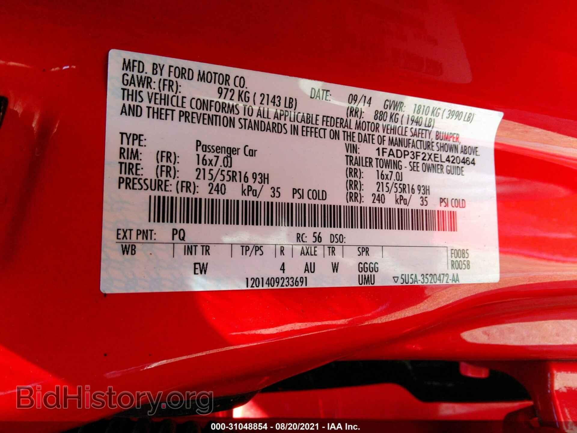 2014 FORD FOCUS - VIN: 1FADP3F2XEL420464 - Photo 9