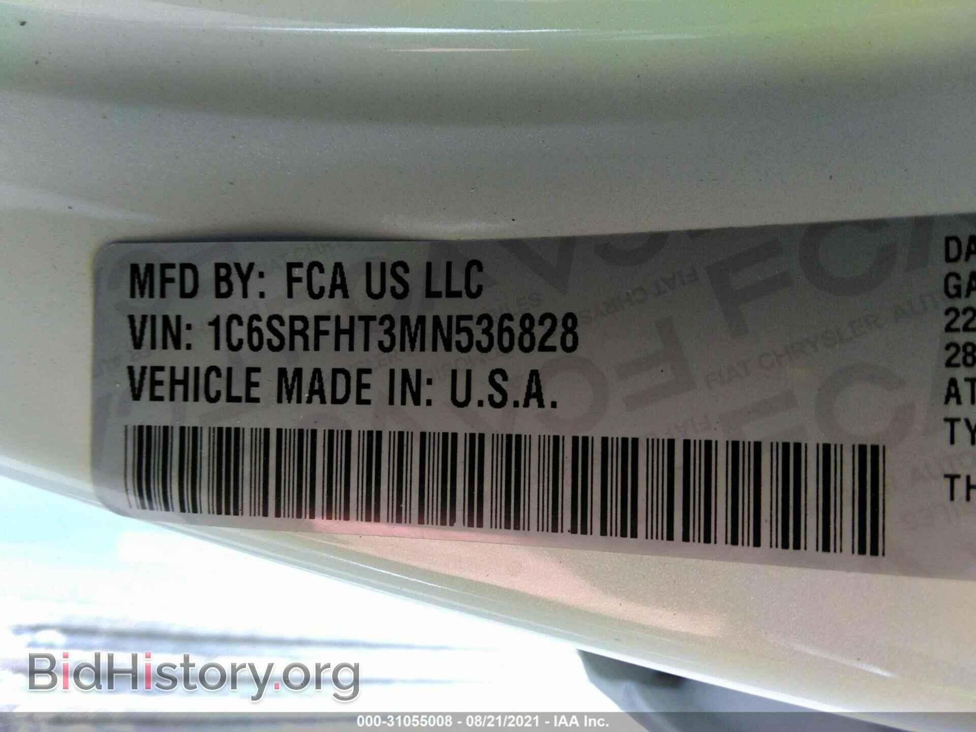 2021 RAM 1500 - VIN: 1C6SRFHT3MN536828 - Фото 9