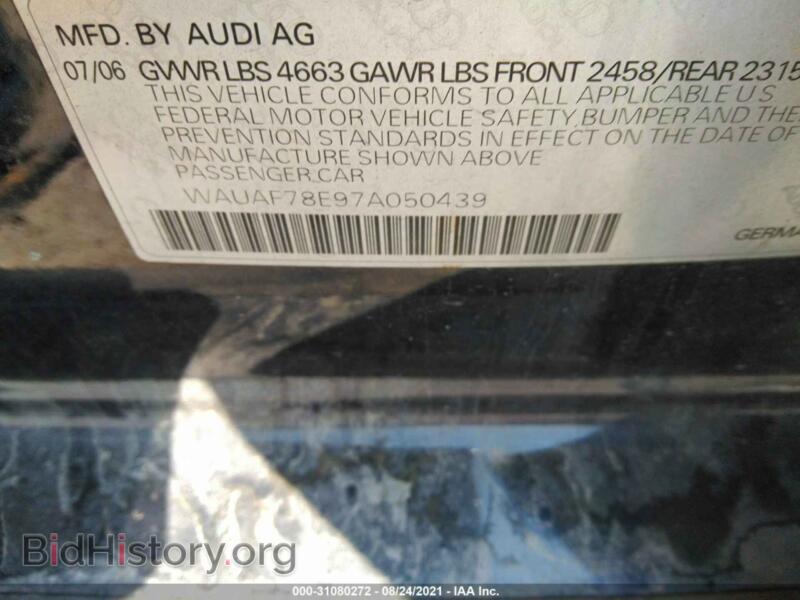 2007 Audi A4 (VIN WAUAF78E97A050439) — photo 9 of 10