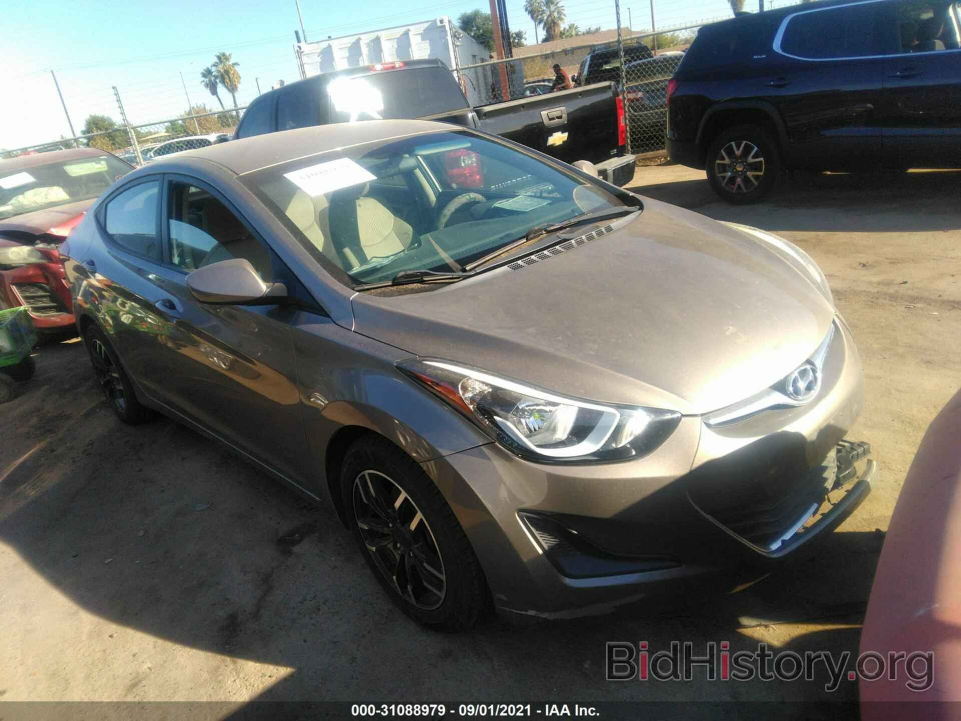 Photo 5NPDH4AE4GH663130 - HYUNDAI ELANTRA 2016