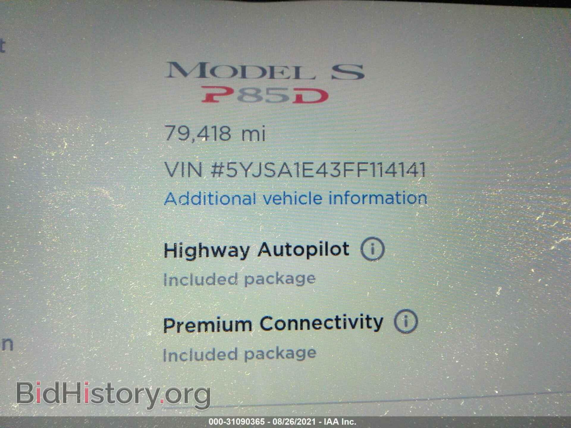 2015 TESLA MODEL S - VIN: 5YJSA1E43FF114141 - Photo 7