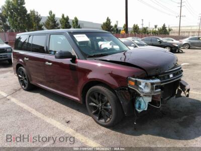 2019 Ford FLEX SEL, burgundy — VIN 2FMGK5C86KBA24324, IAAI