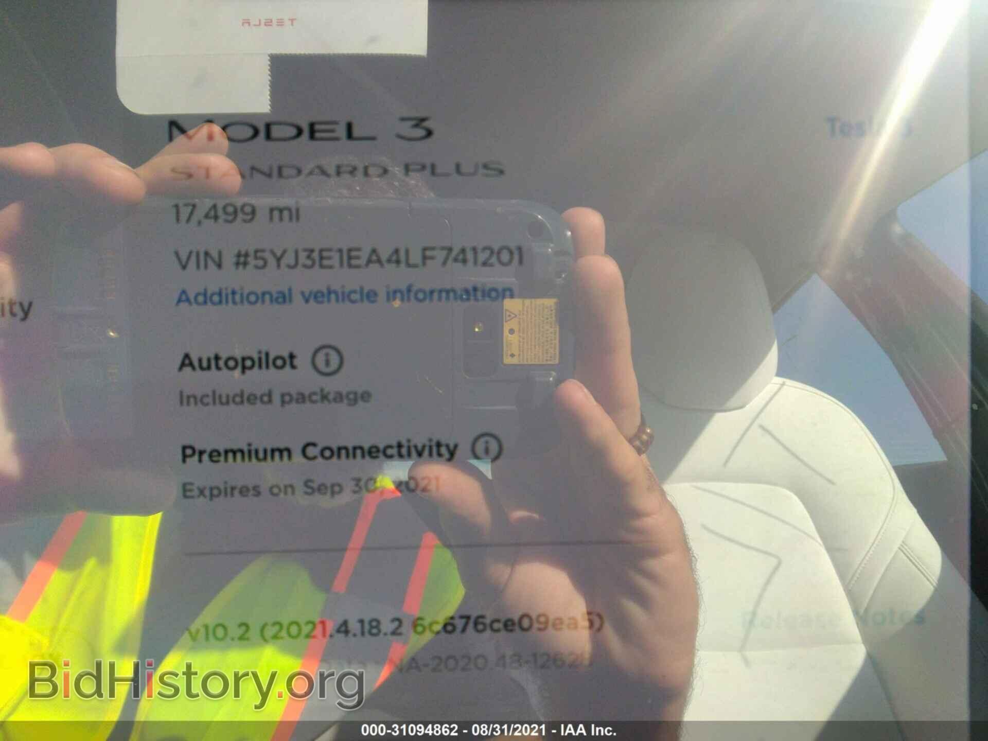 2020 TESLA MODEL 3 - VIN: 5YJ3E1EA4LF741201 - Фото 9