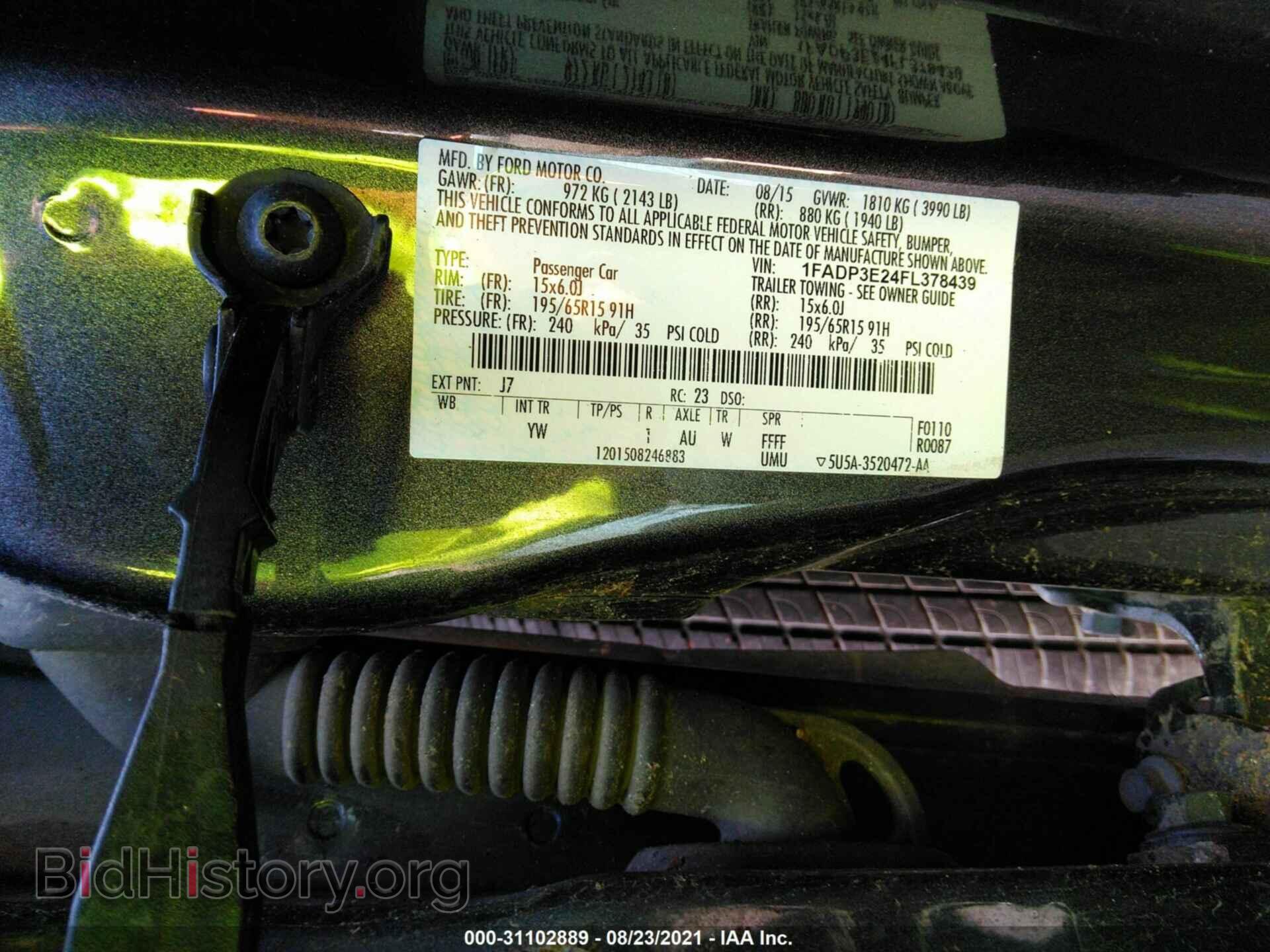 2015 FORD FOCUS - VIN: 1FADP3E24FL378439 - Photo 9