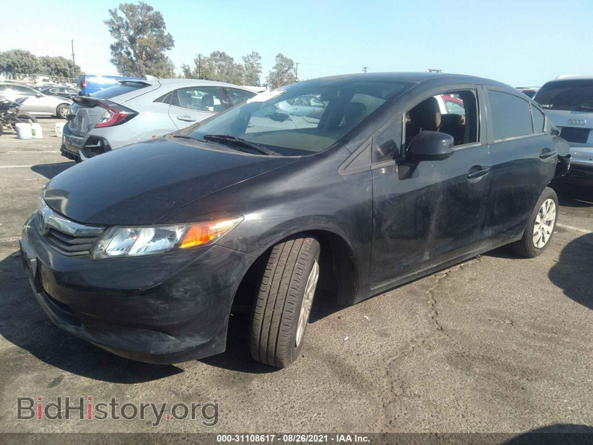 2012 HONDA CIVIC SDN - VIN: JHMFB2F58CS005604 - Фото 2