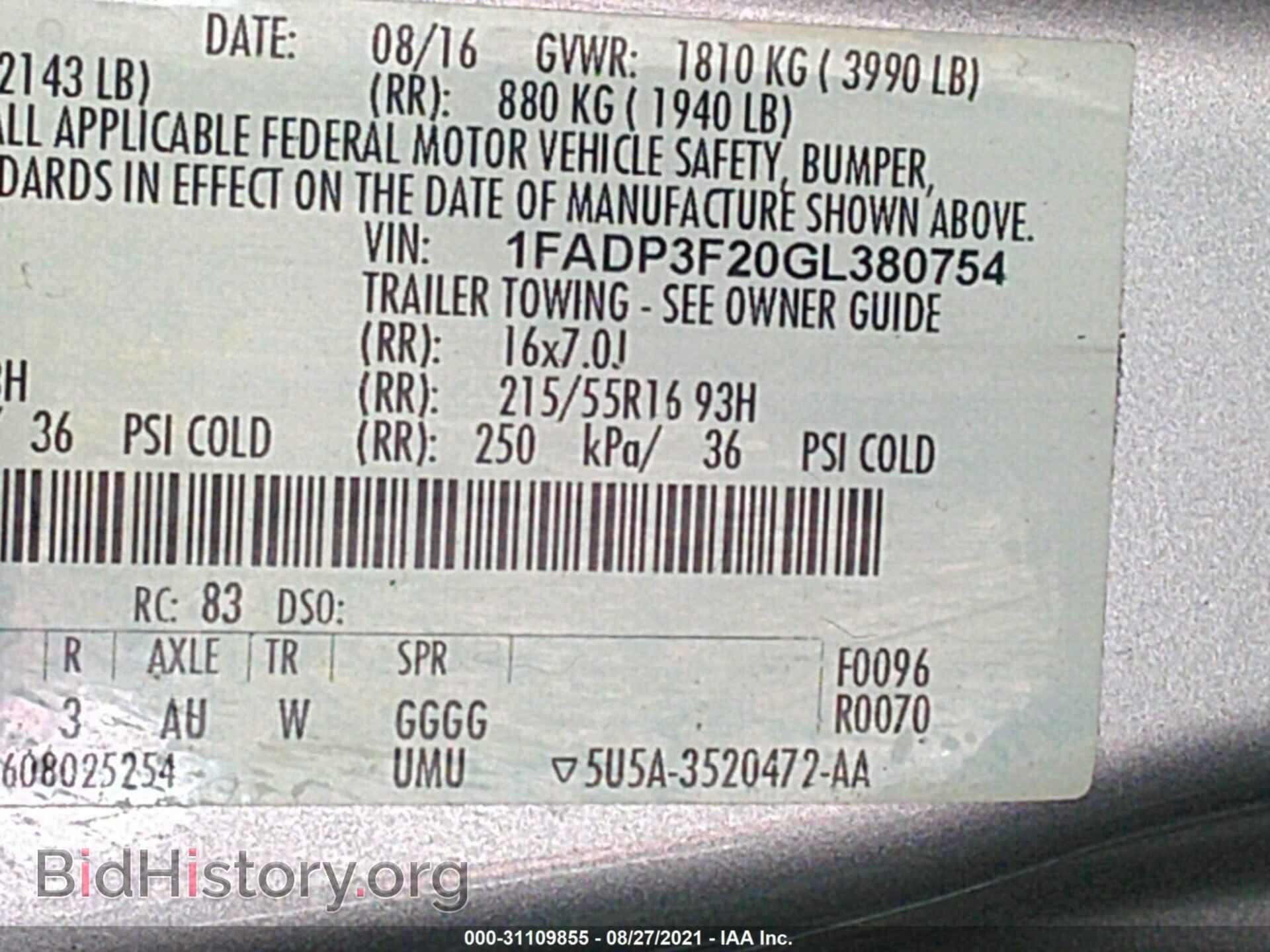 2016 FORD FOCUS - VIN: 1FADP3F20GL380754 - Photo 9