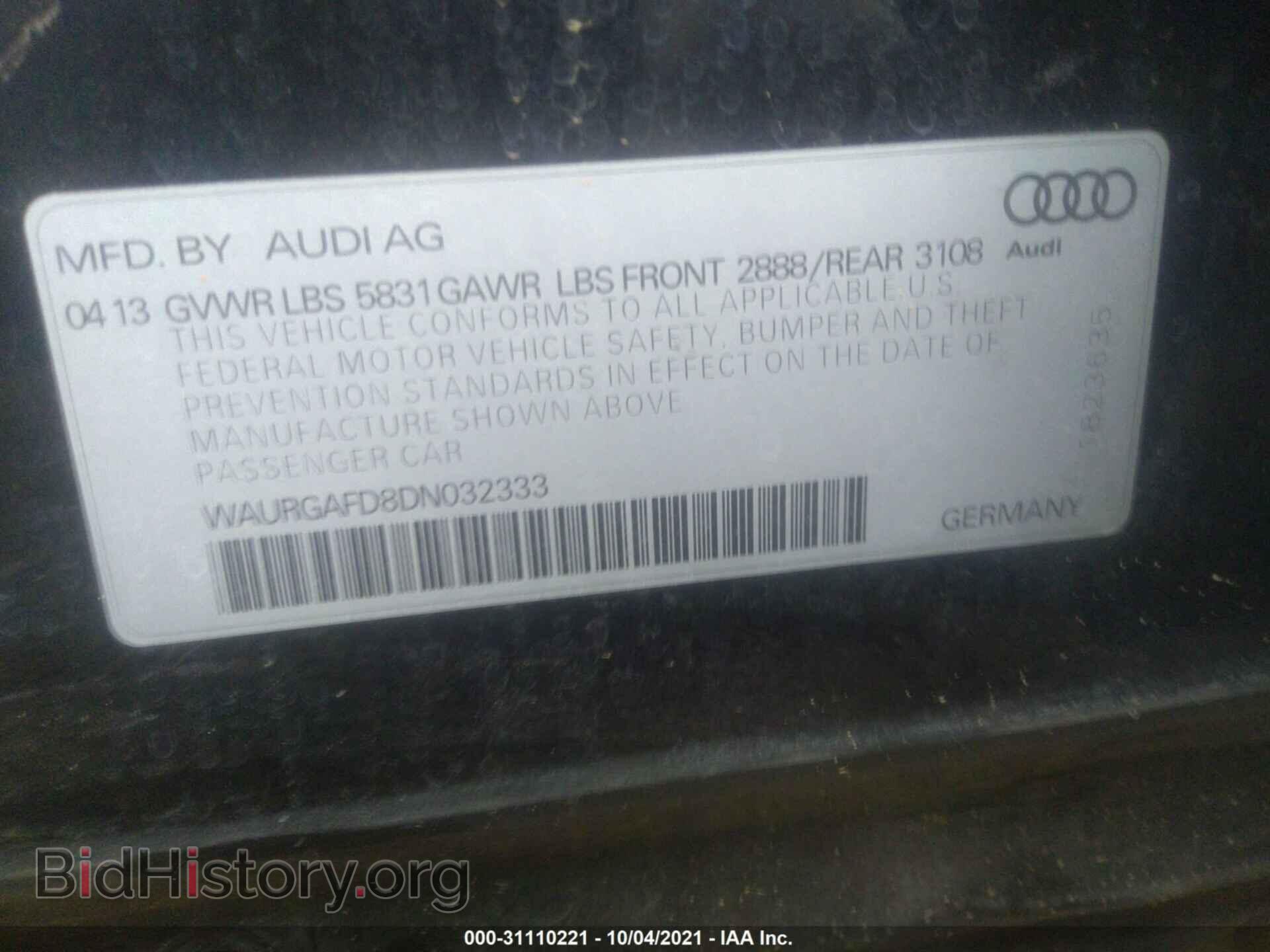 2013 AUDI A8 L - VIN: WAURGAFD8DN032333 - Photo 9