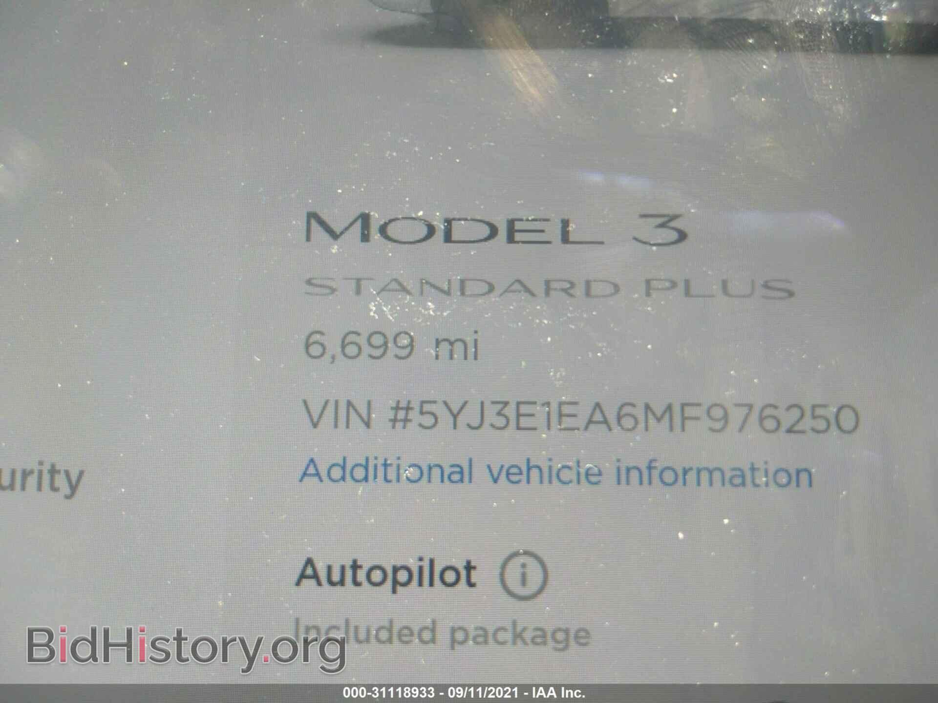 2021 TESLA MODEL 3 - VIN: 5YJ3E1EA6MF976250 - Photo 7