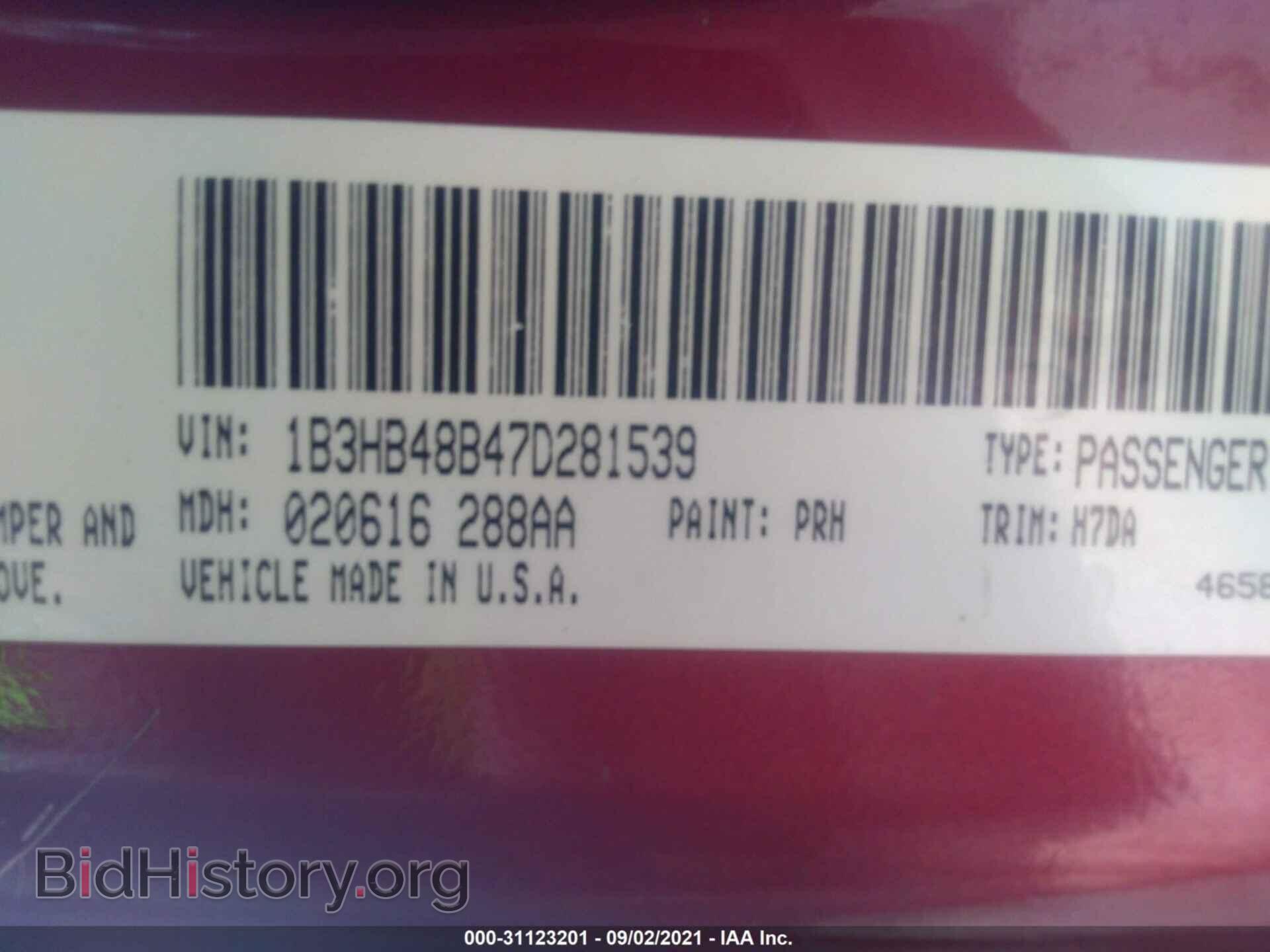 2007 DODGE CALIBER - VIN: 1B3HB48B47D281539 - Photo 9