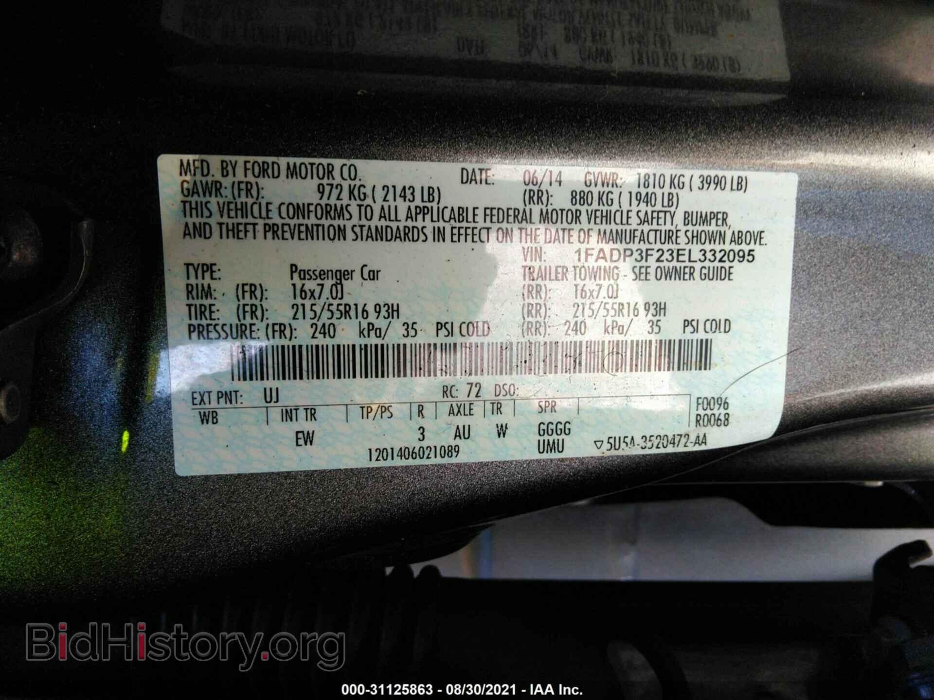 2014 FORD FOCUS - VIN: 1FADP3F23EL332095 - Photo 9
