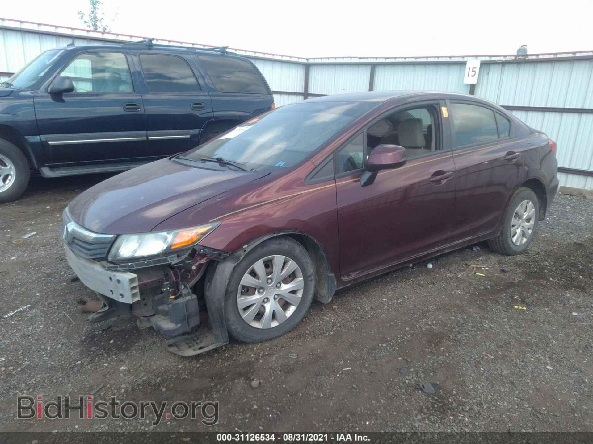 2012 HONDA CIVIC SDN - VIN: 19XFB2F5XCE080373 - Фото 2