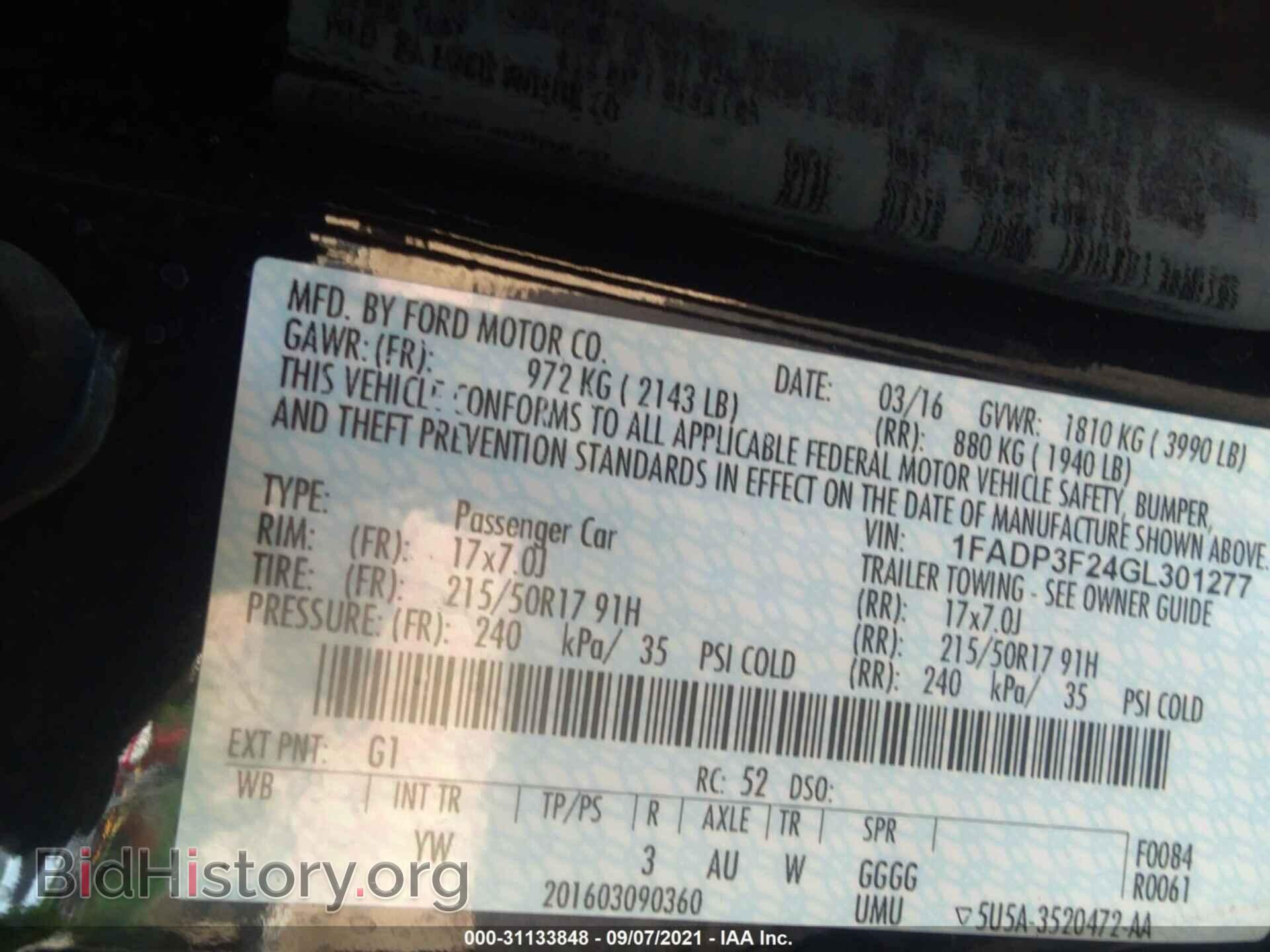 2016 FORD FOCUS - VIN: 1FADP3F24GL301277 - Photo 9